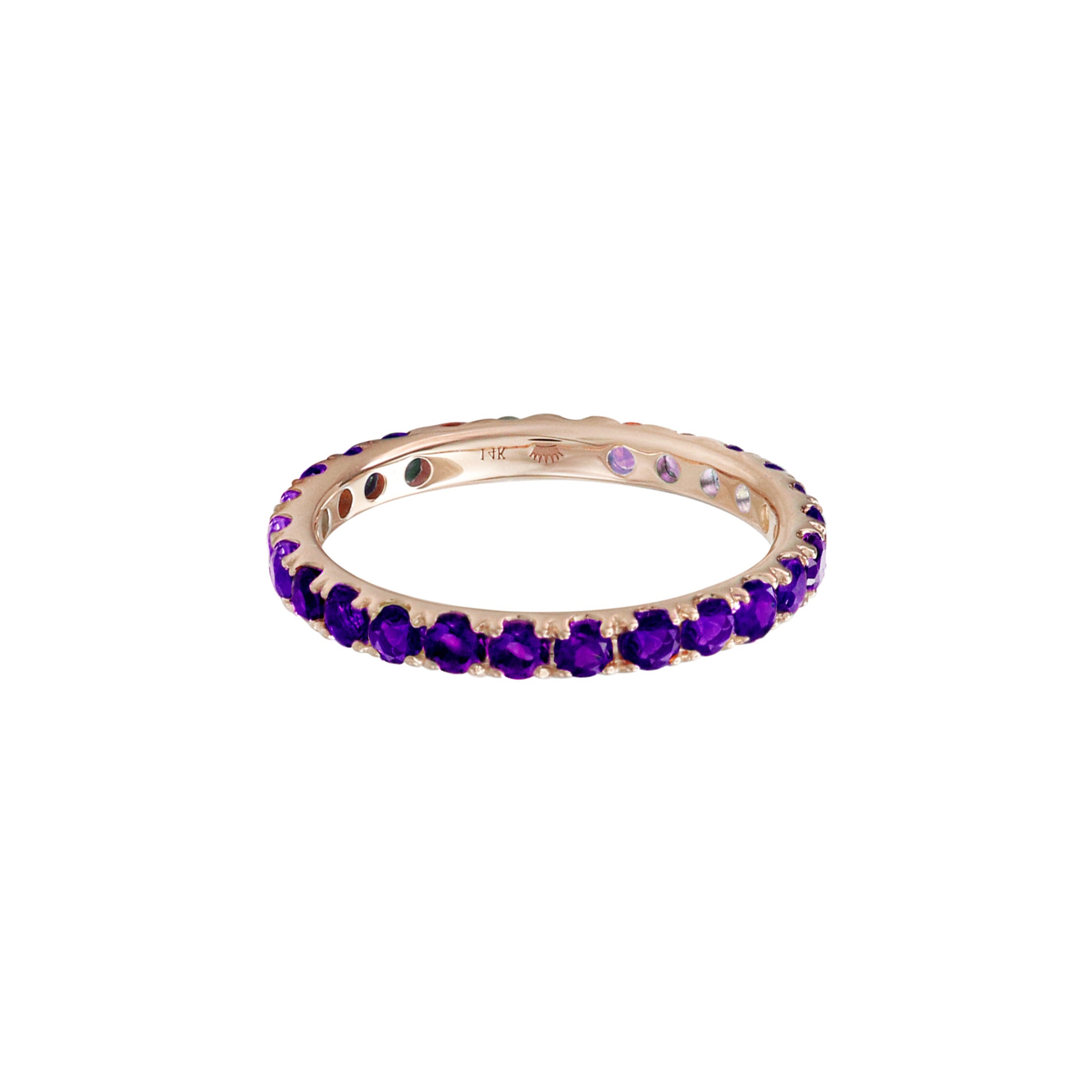 Love Yourself Amethyst Eternity Ring