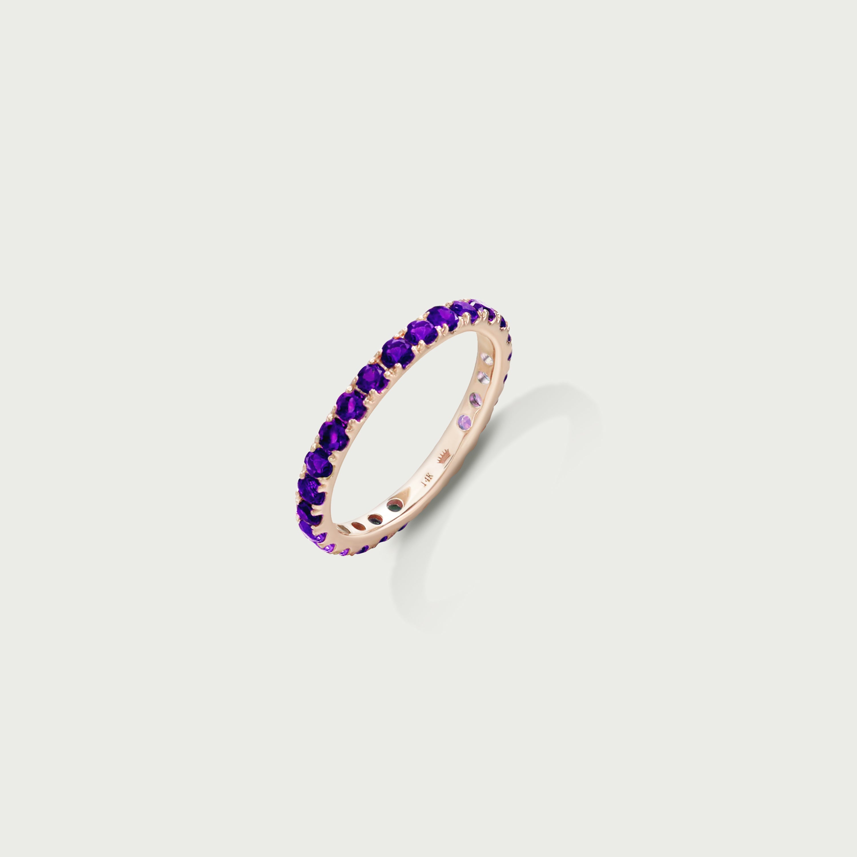 Love Yourself Amethyst Eternity Ring