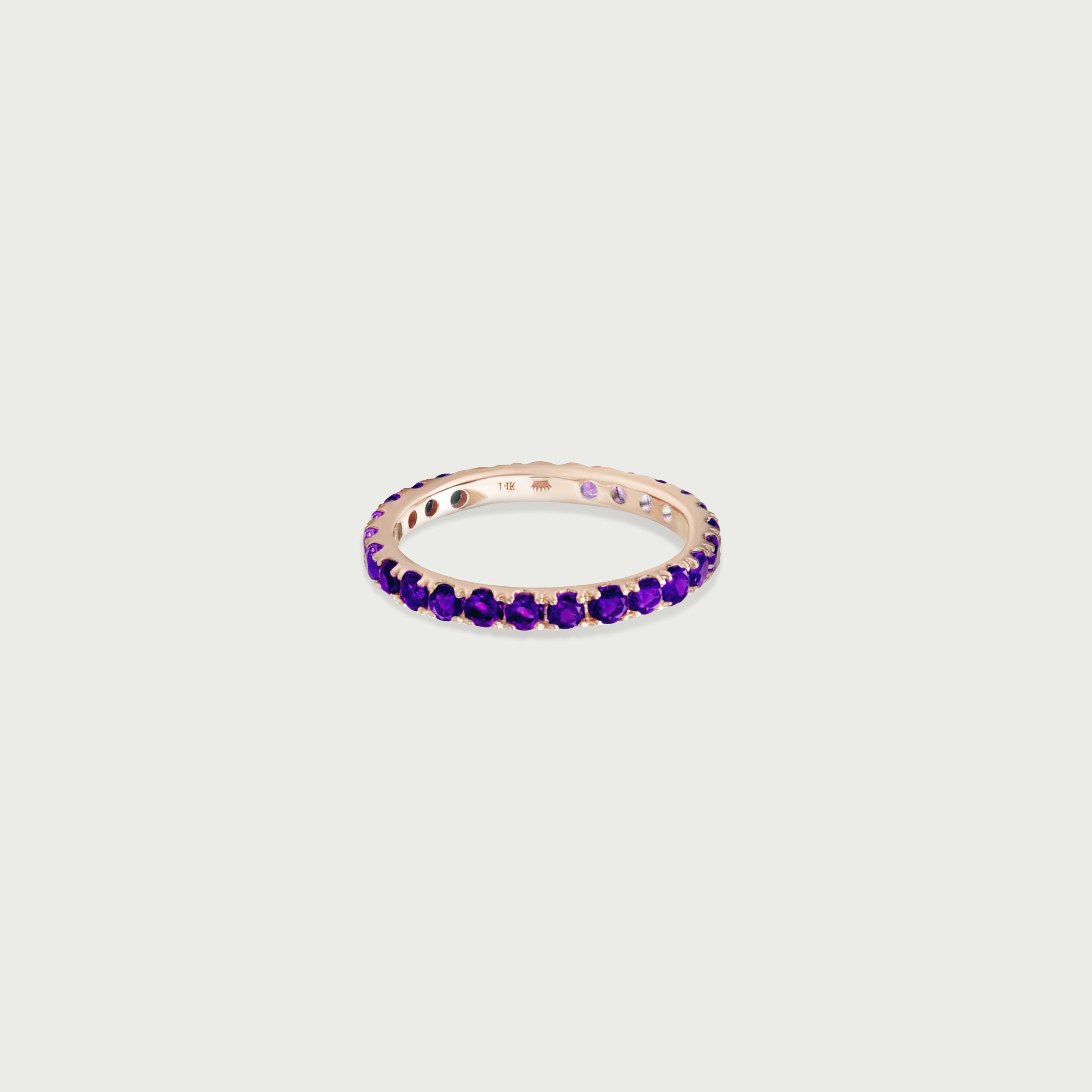 Love Yourself Amethyst Eternity Ring