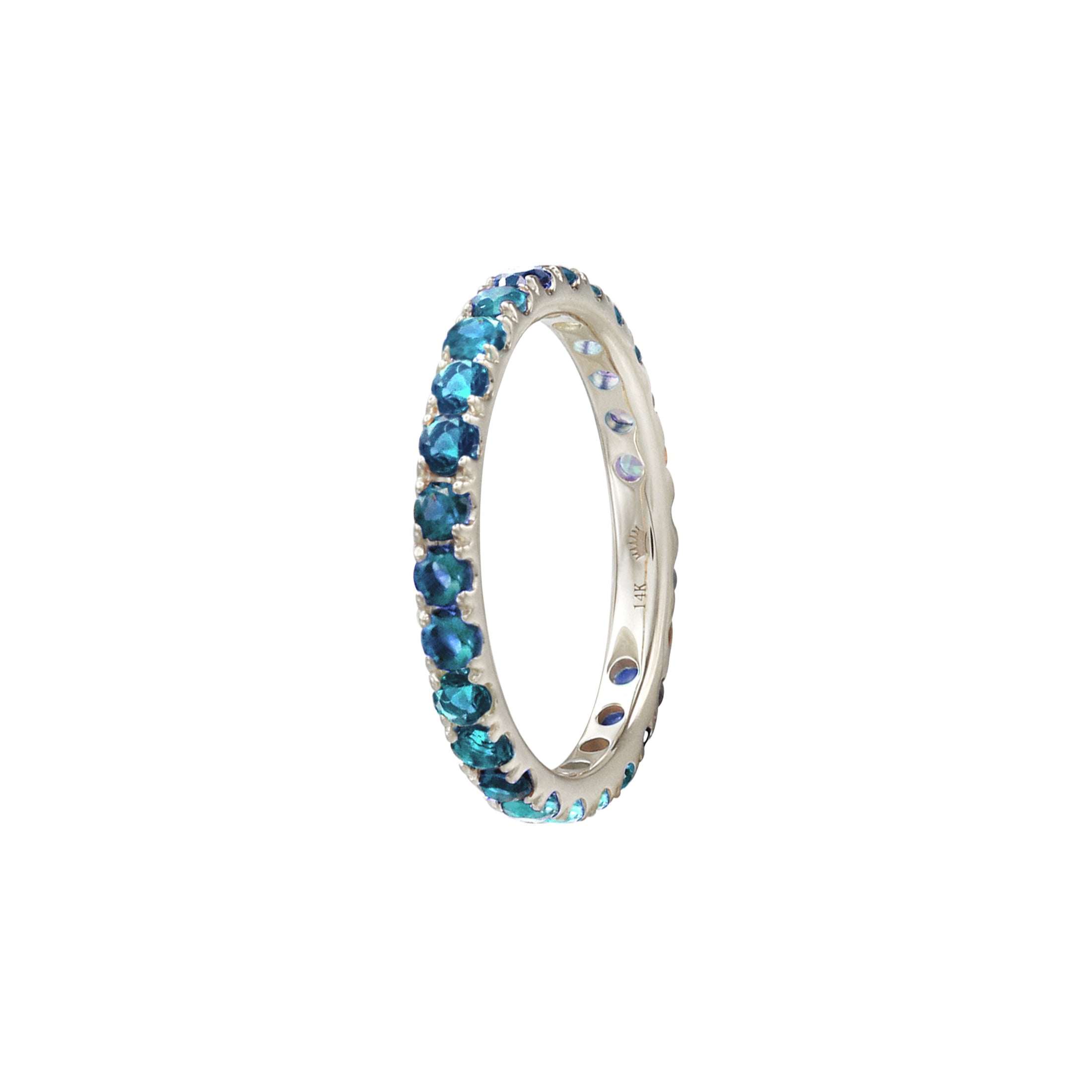 Love Yourself Blue Topaz Eternity Ring
