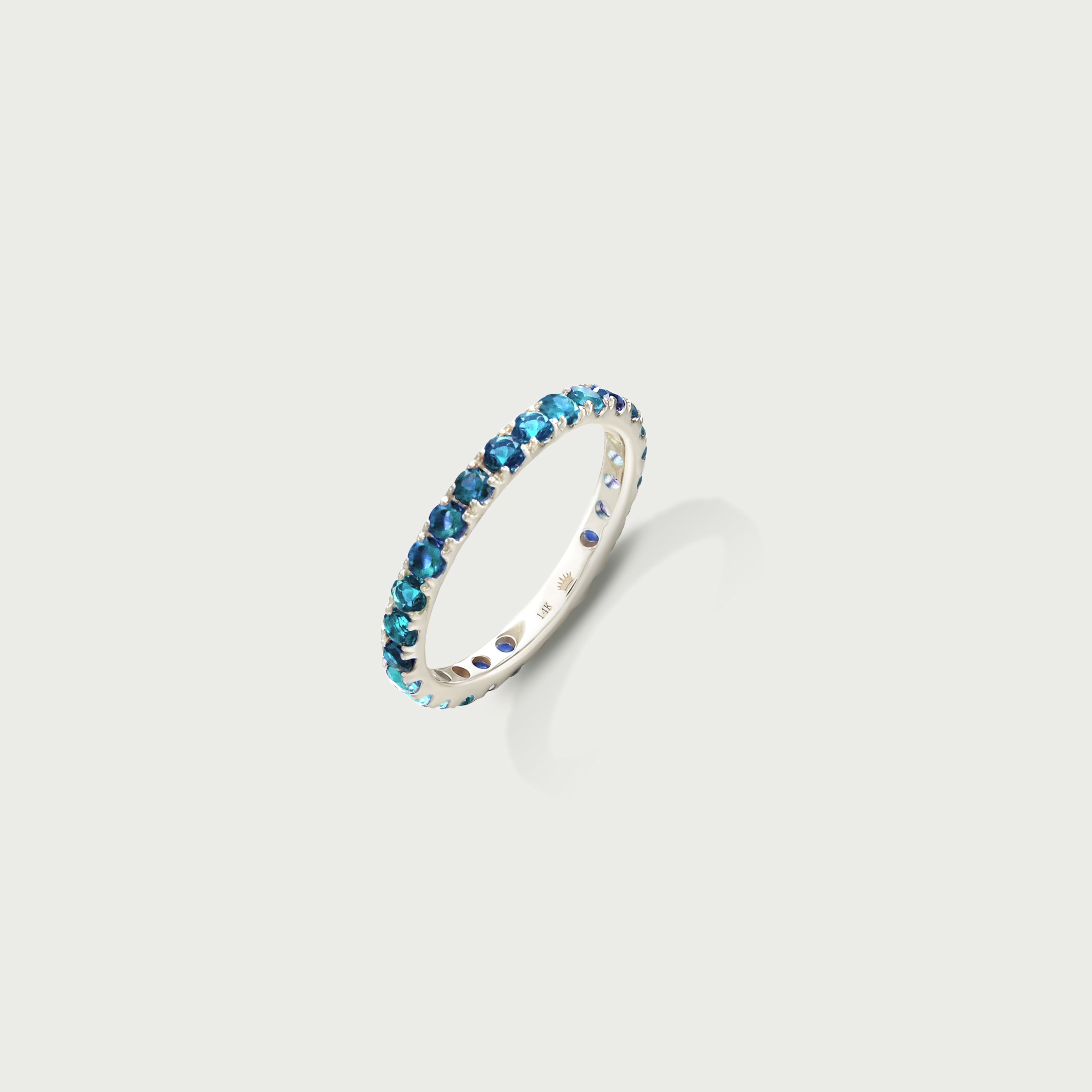 Love Yourself Blue Topaz Eternity Ring