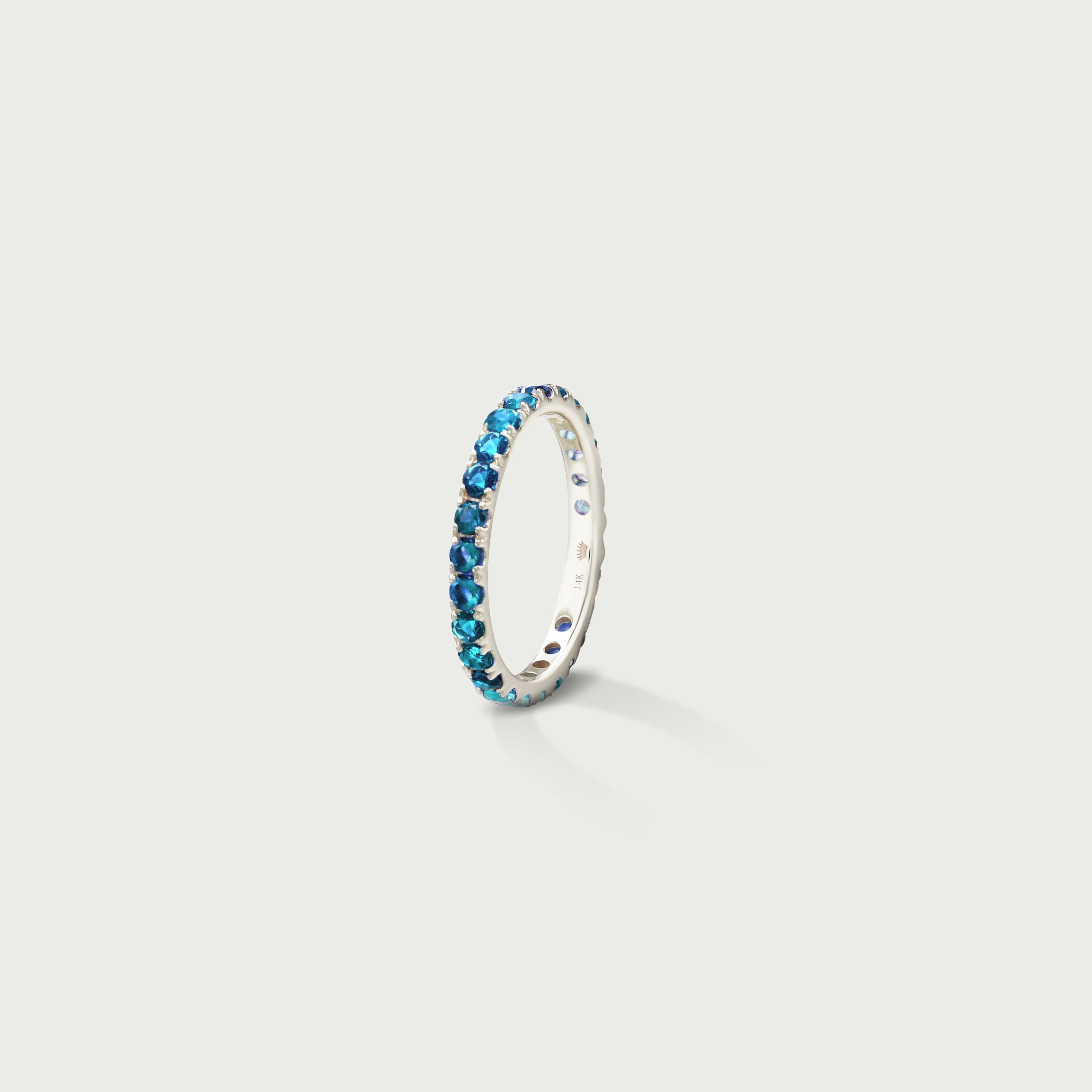 Love Yourself Blue Topaz Eternity Ring