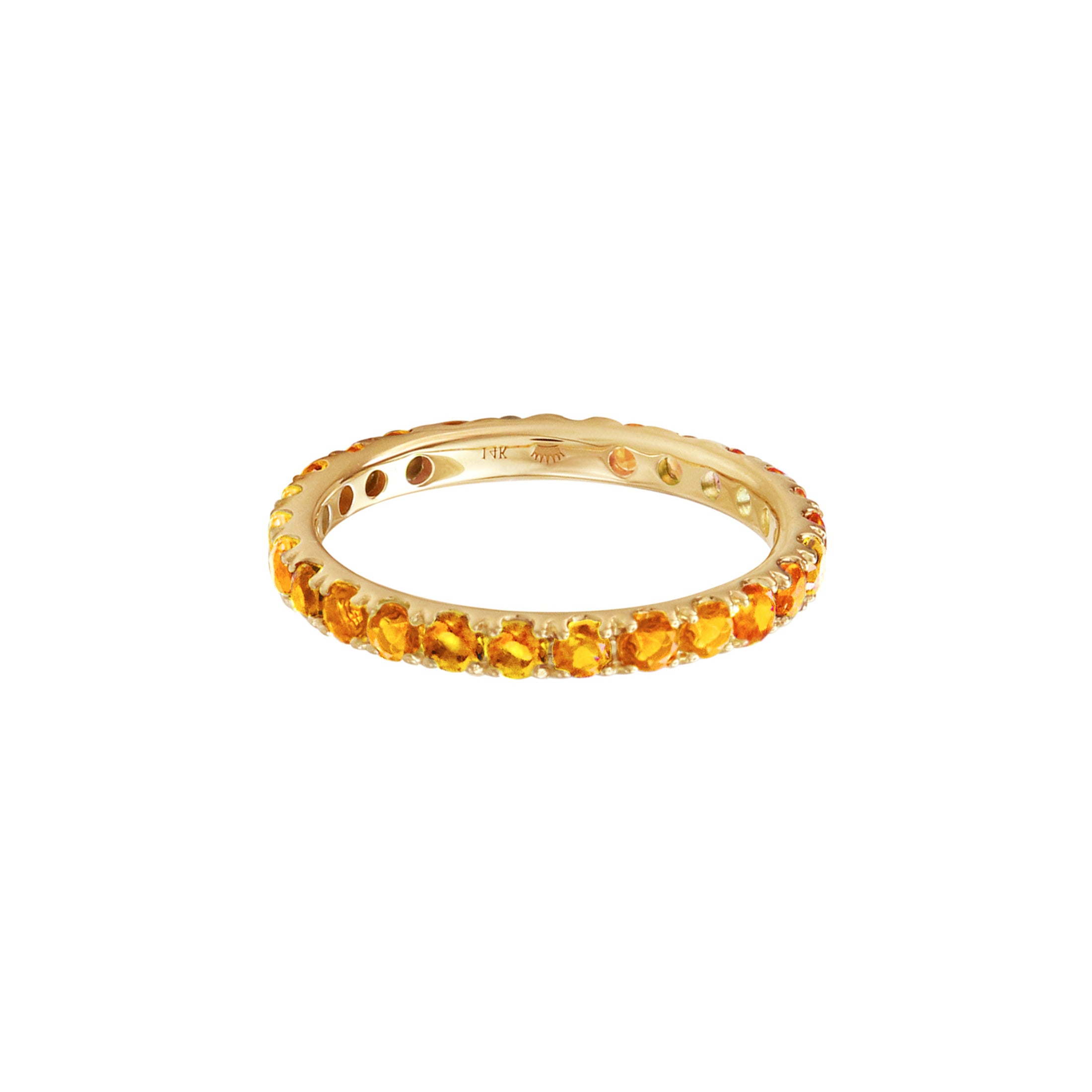 Love Yourself Citrine Eternity Ring