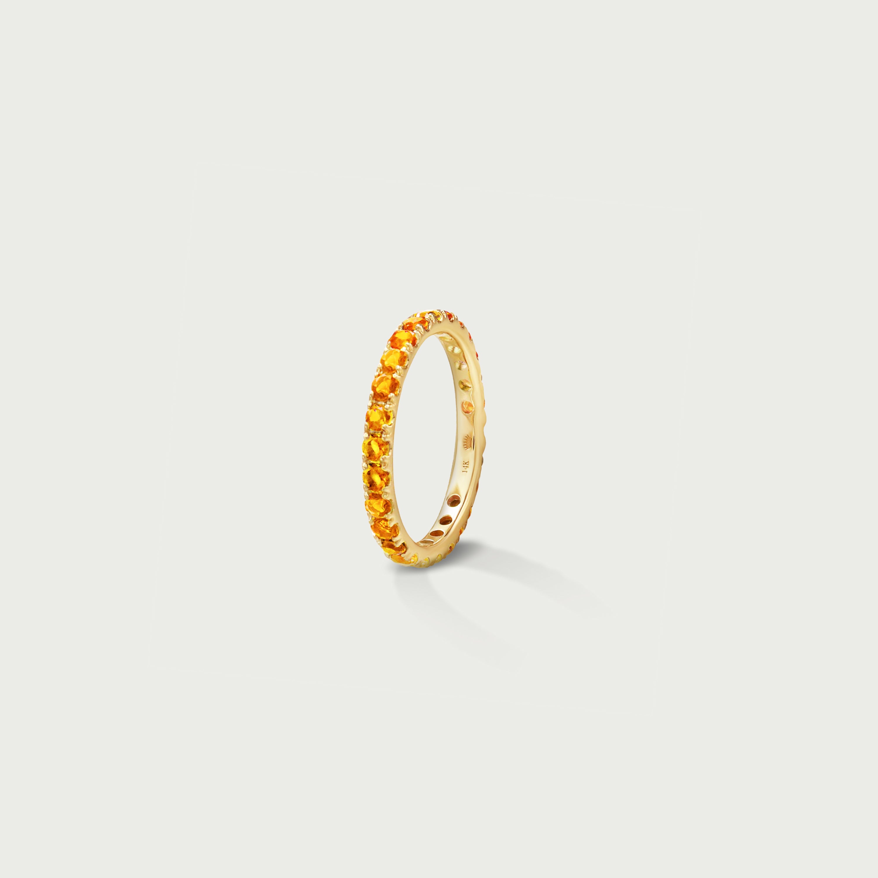Love Yourself Citrine Eternity Ring