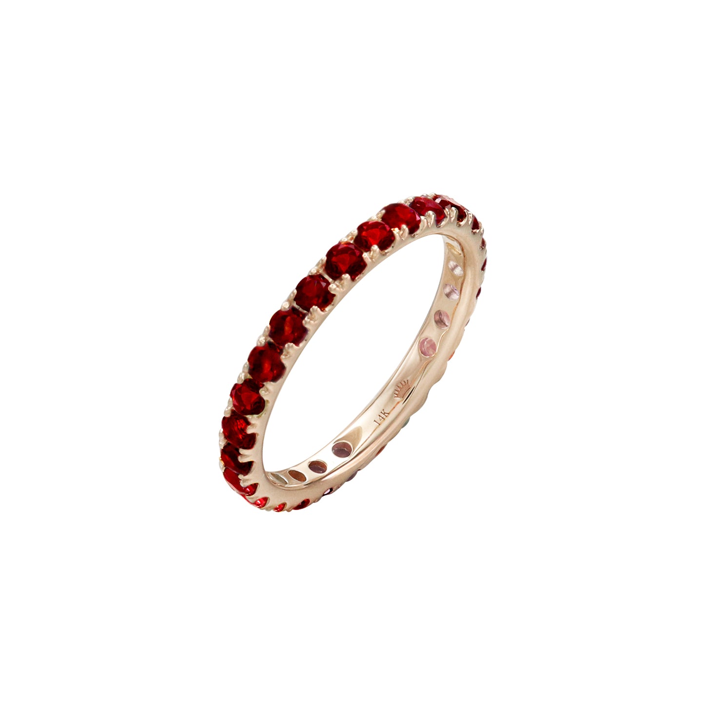 Love Yourself Garnet Eternity Ring