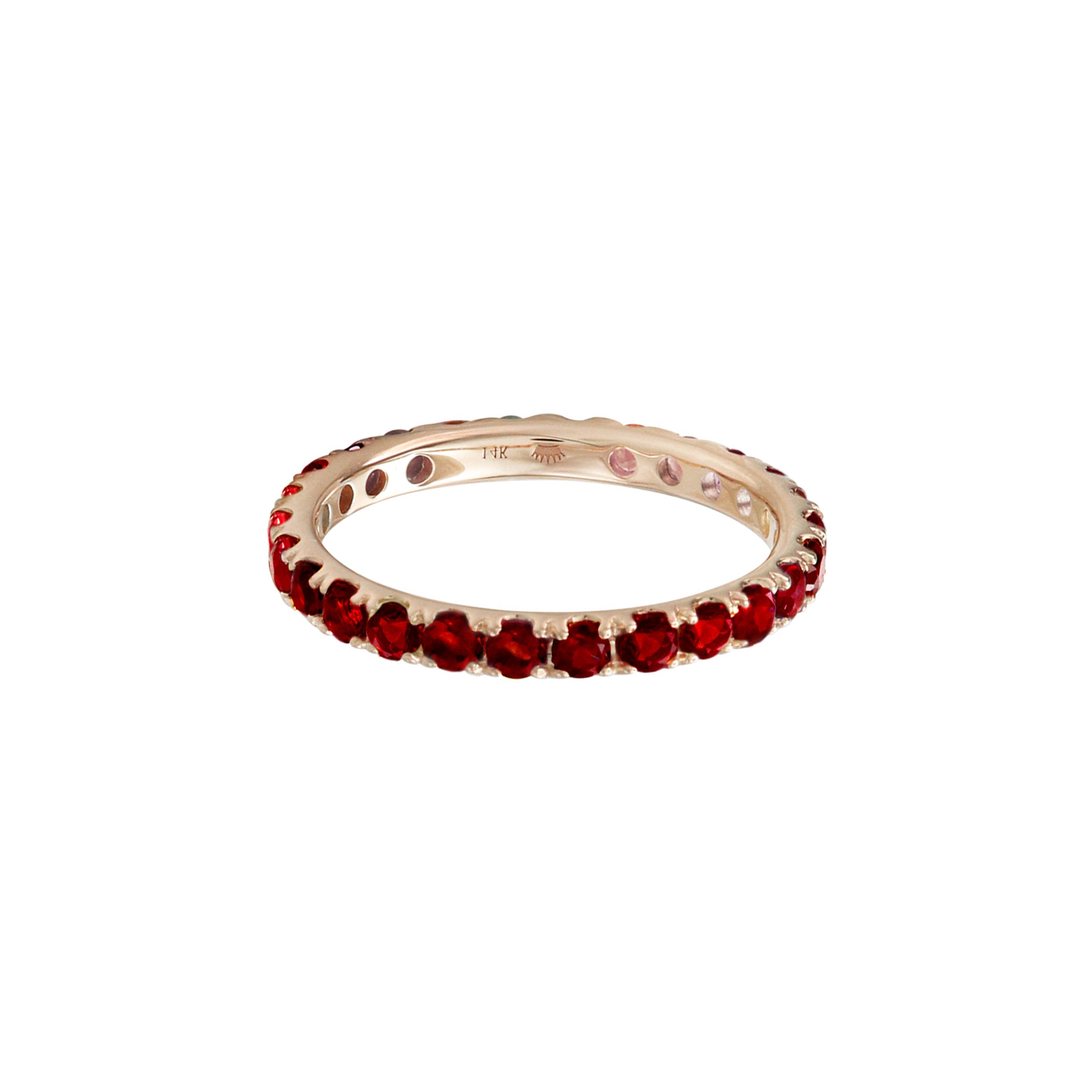Love Yourself Garnet Eternity Ring