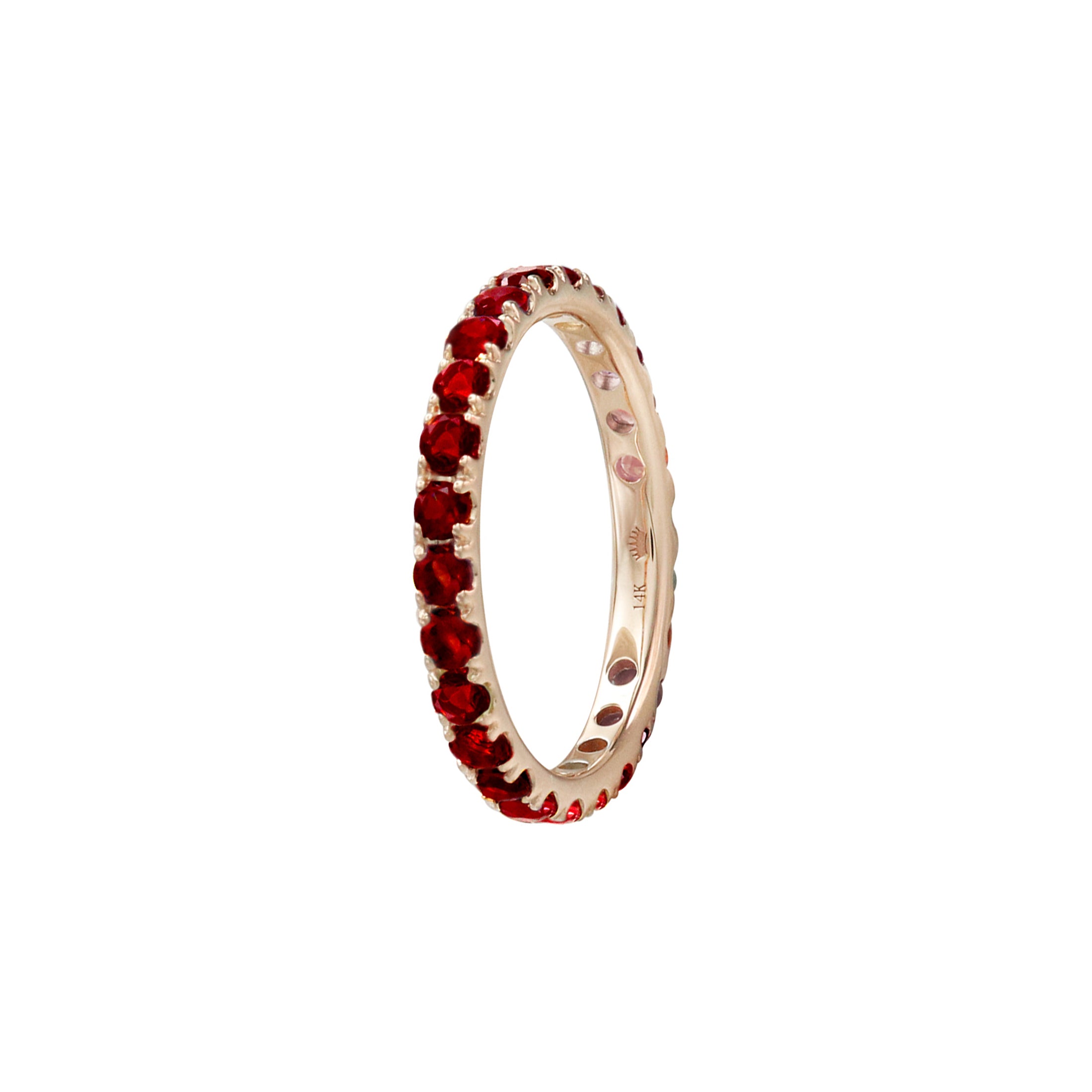 Love Yourself Garnet Eternity Ring