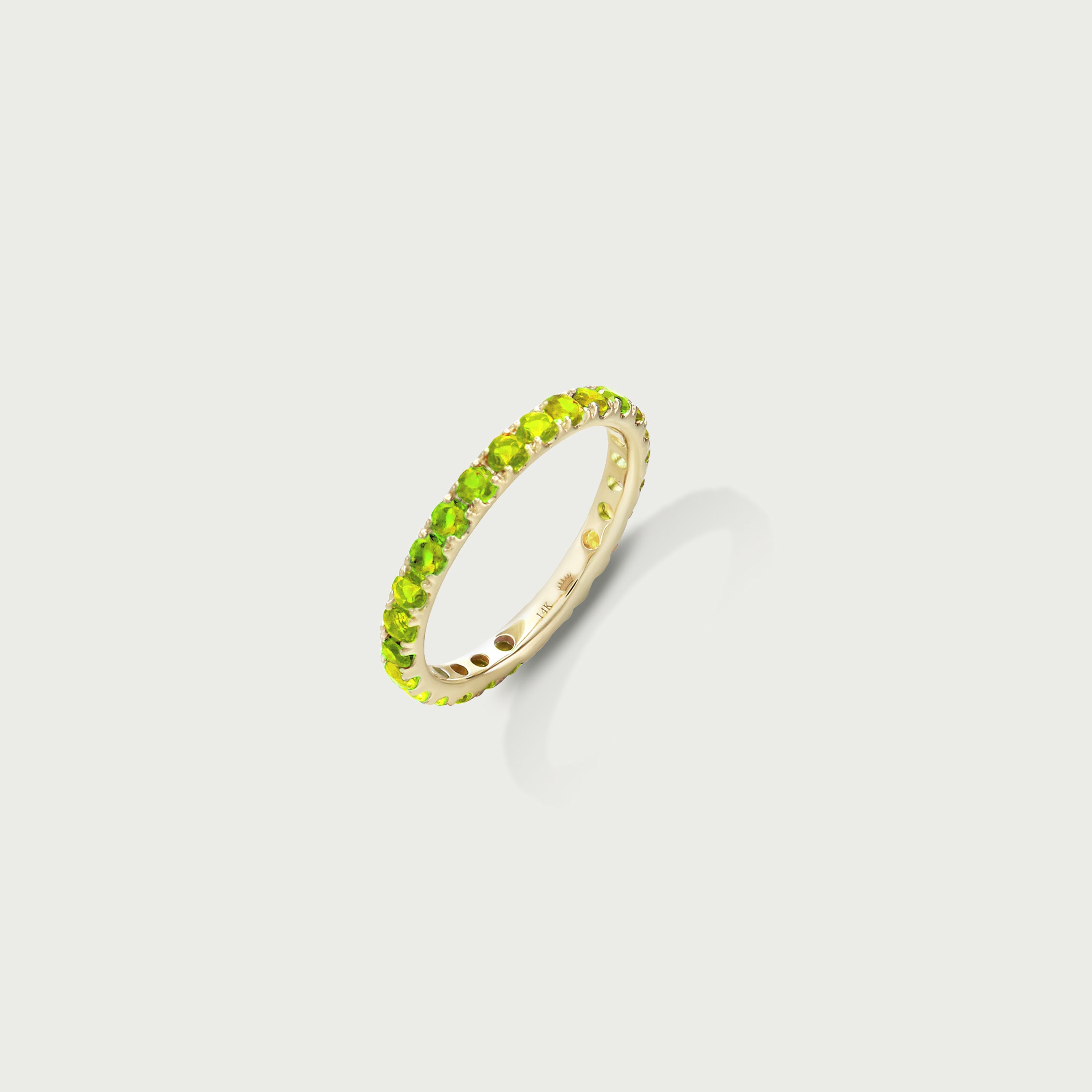 Love Yourself Peridot Eternity Ring