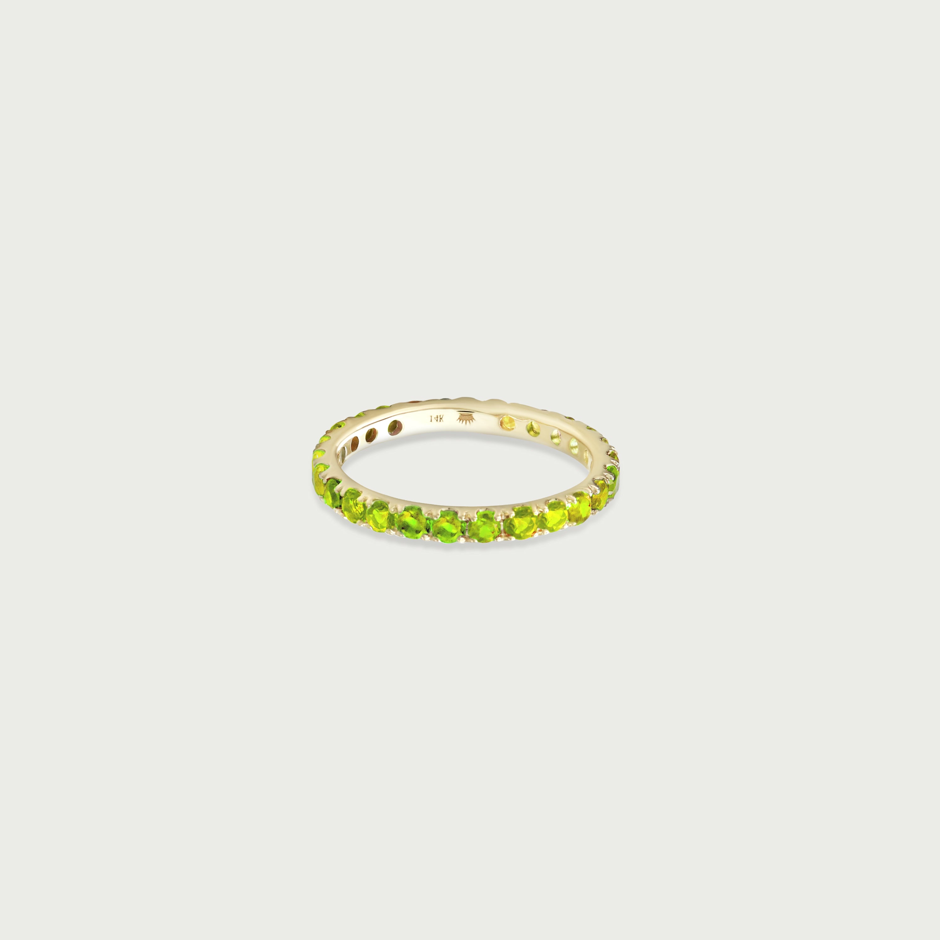 Love Yourself Peridot Eternity Ring