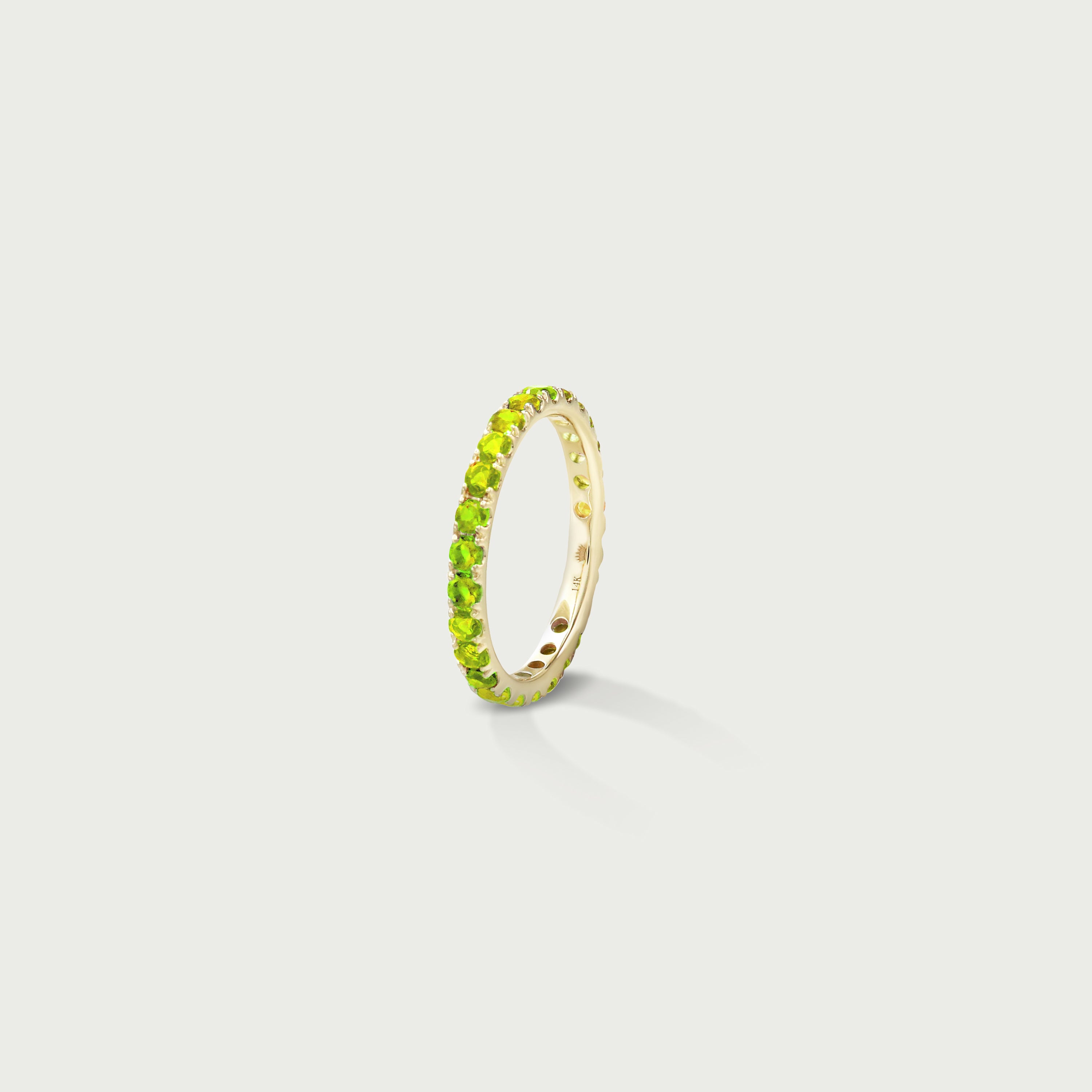 Love Yourself Peridot Eternity Ring