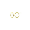 18K Saudi Gold Round Hoop Earrings