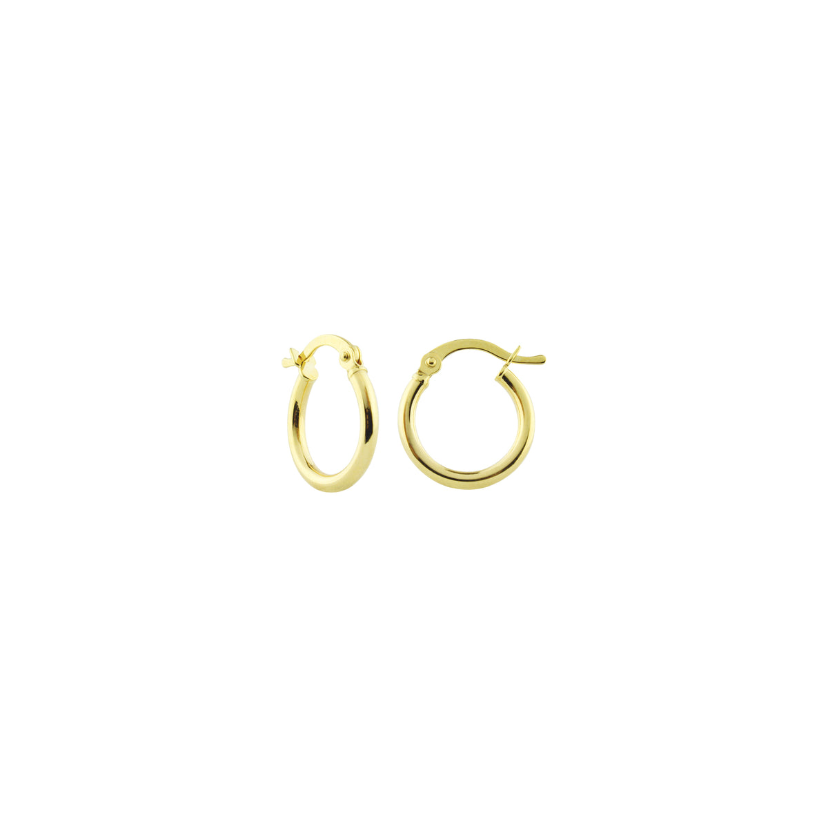 18K Saudi Gold Round Hoop Earrings – Royal Gem