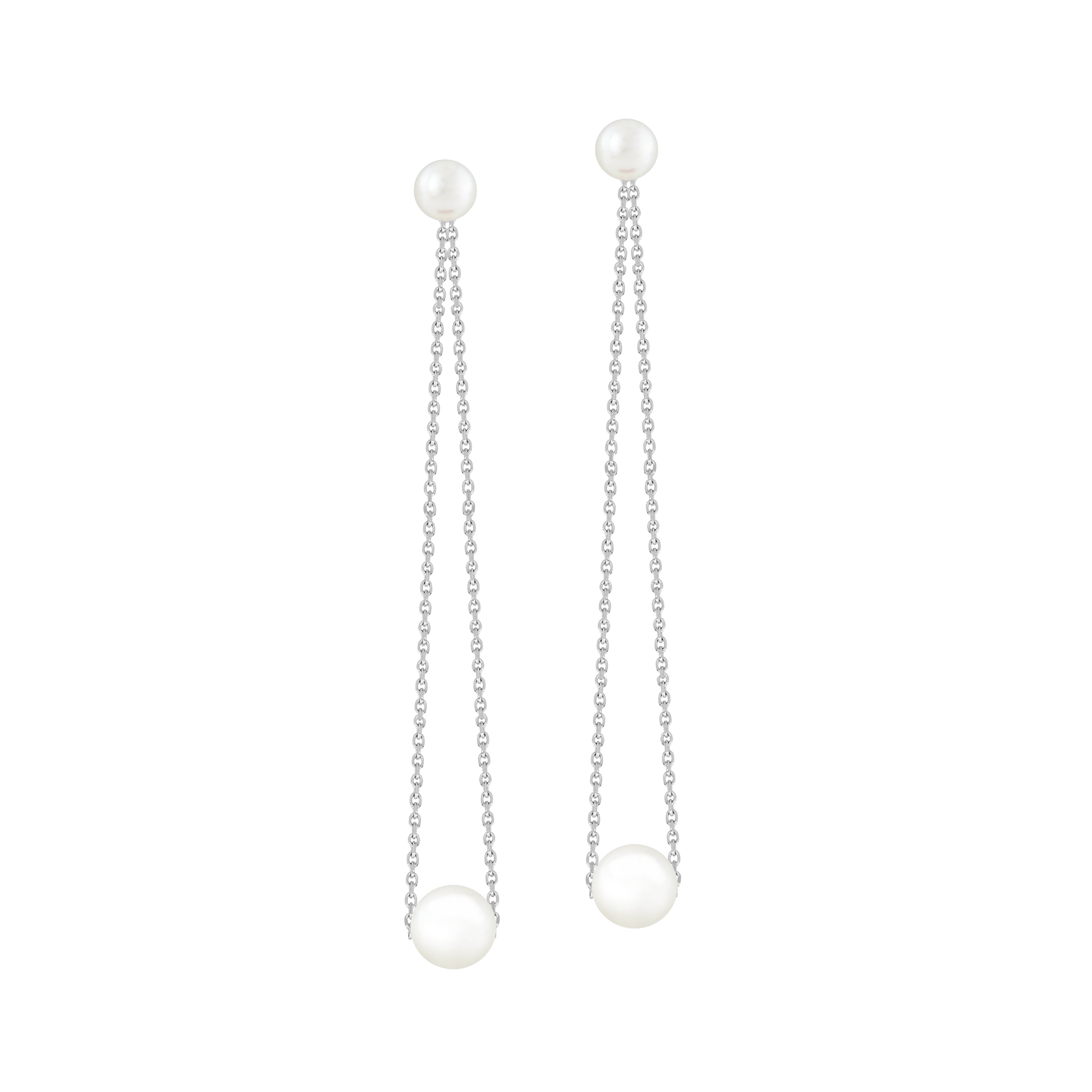 Siren’s Trail Pearl Crawler Earrings
