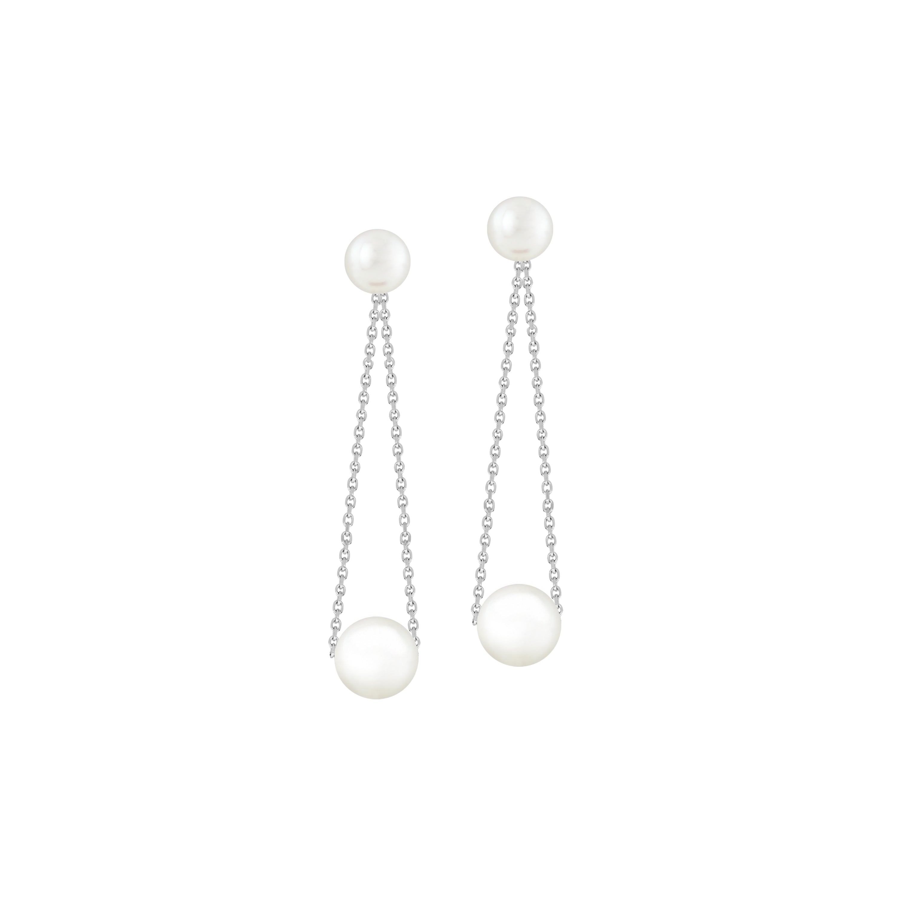 Siren’s Trail Pearl Crawler Earrings