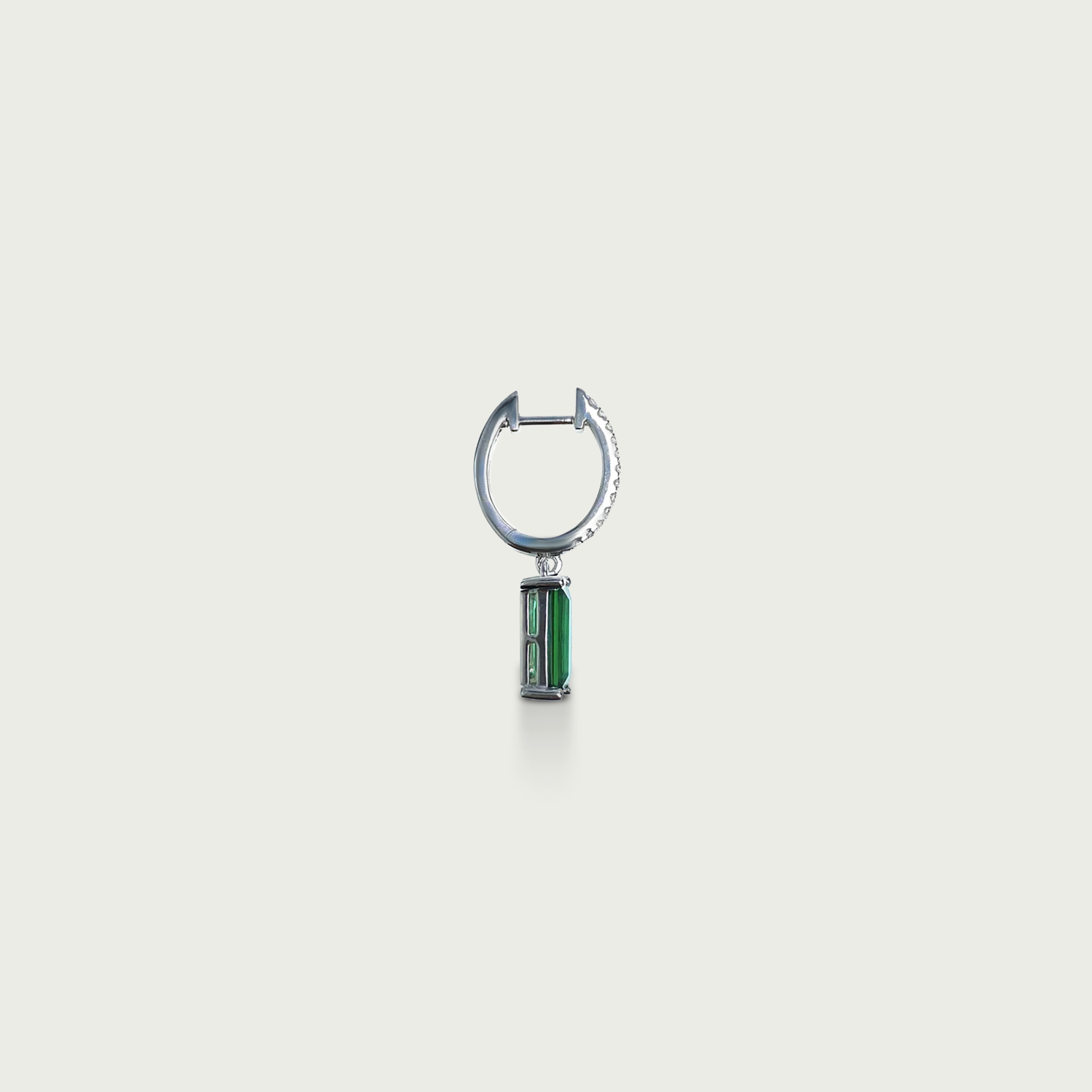 Party Life Emerald Hoop Earrings