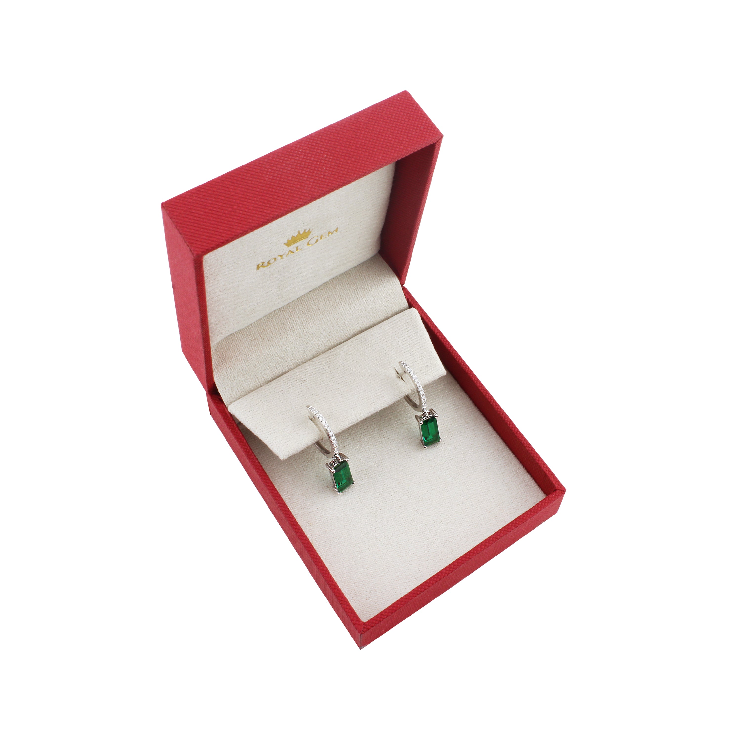 Party Life Emerald Hoop Earrings