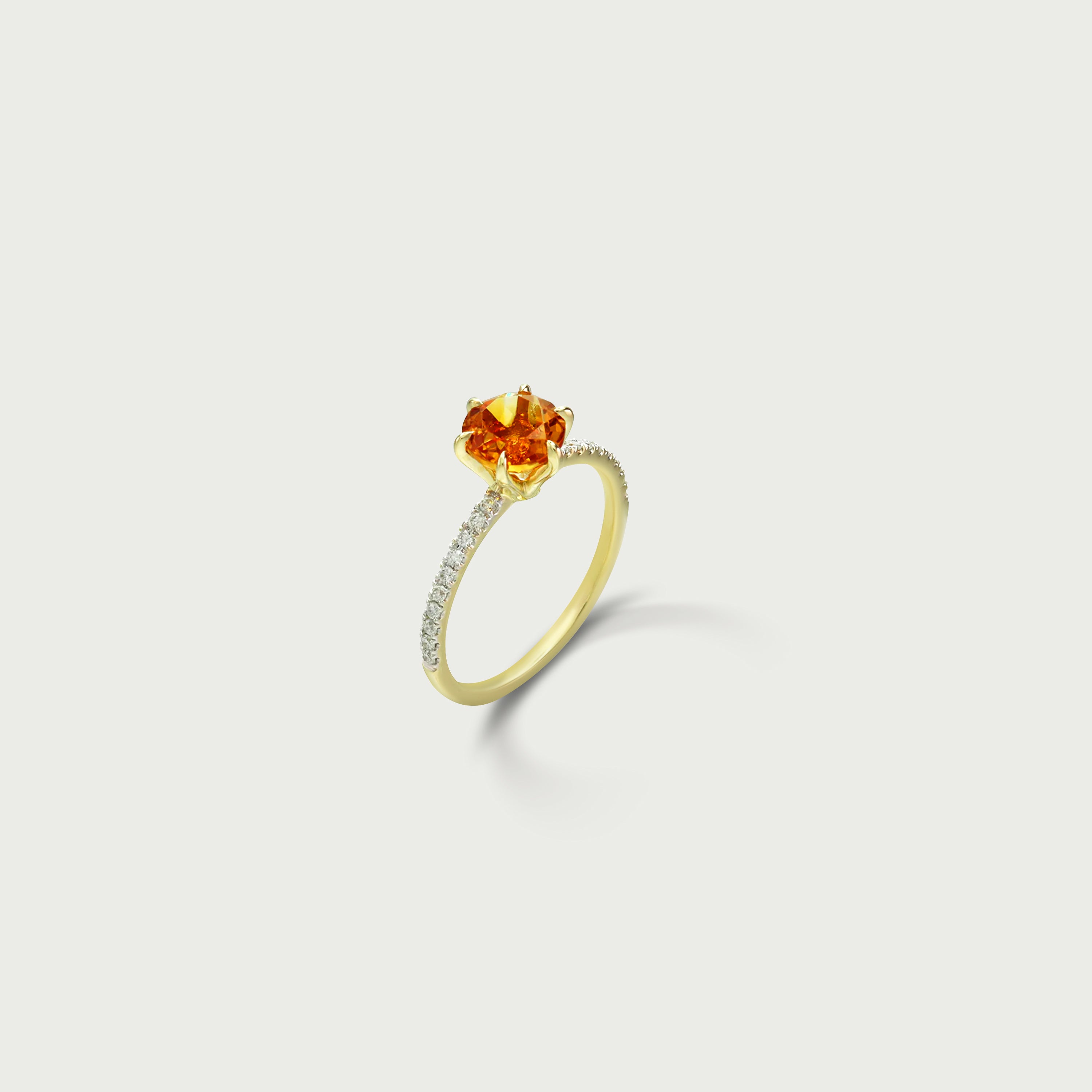 Embrace You Citrine Solitaire Ring