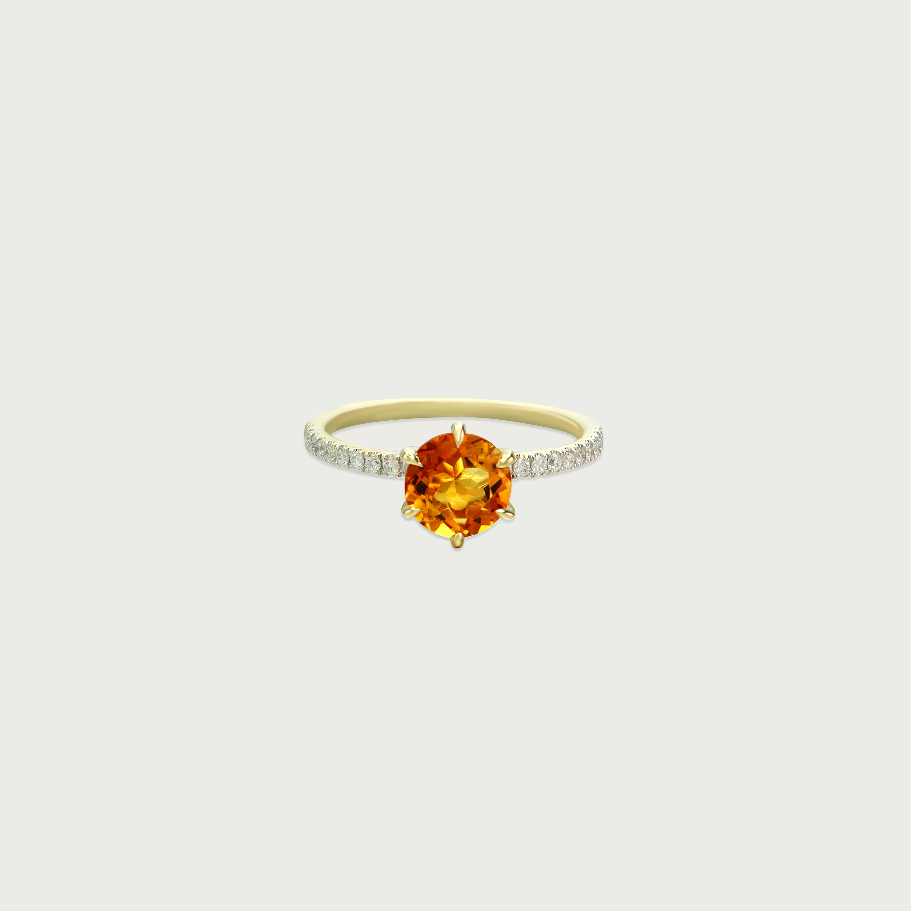 Embrace You Citrine Solitaire Ring