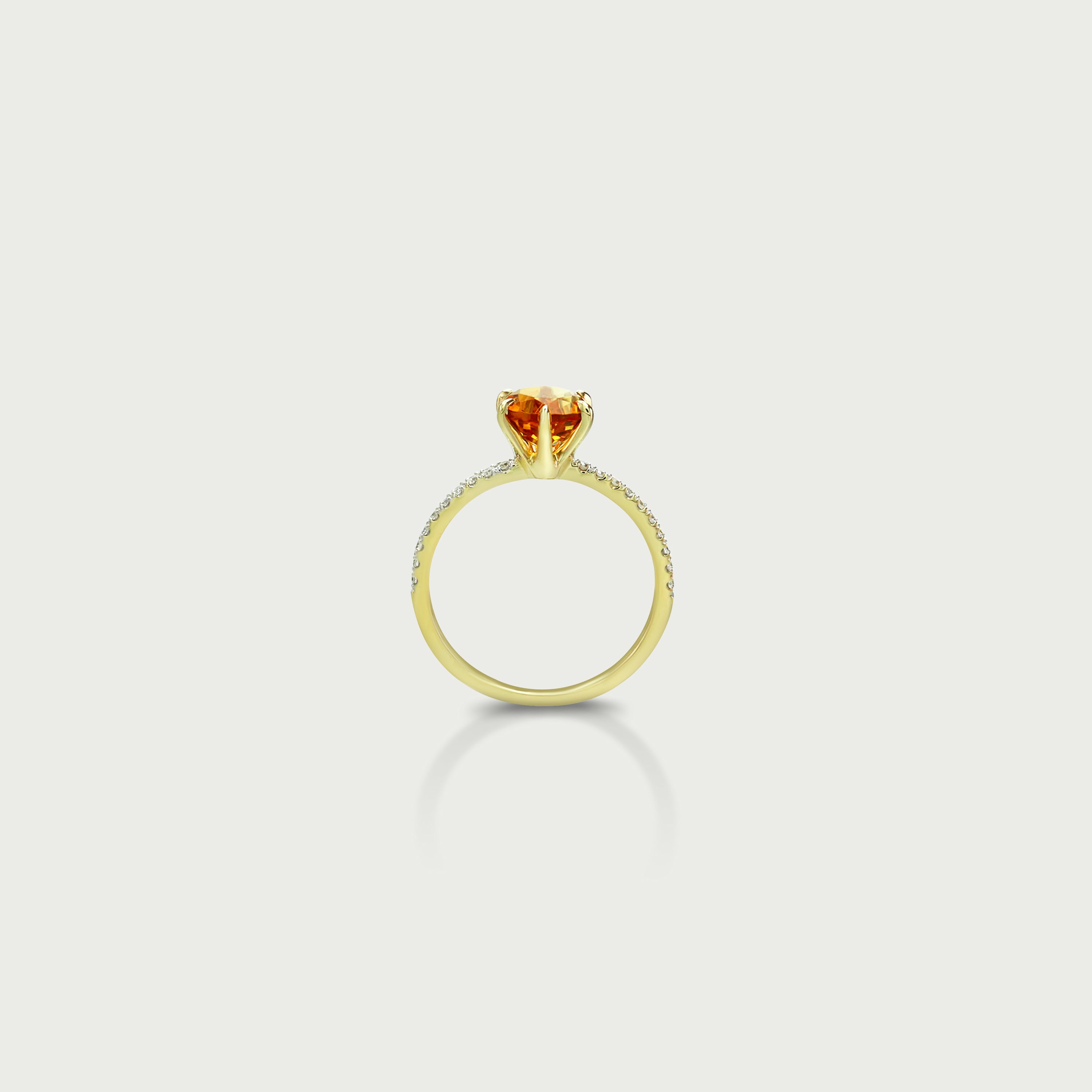 Embrace You Citrine Solitaire Ring