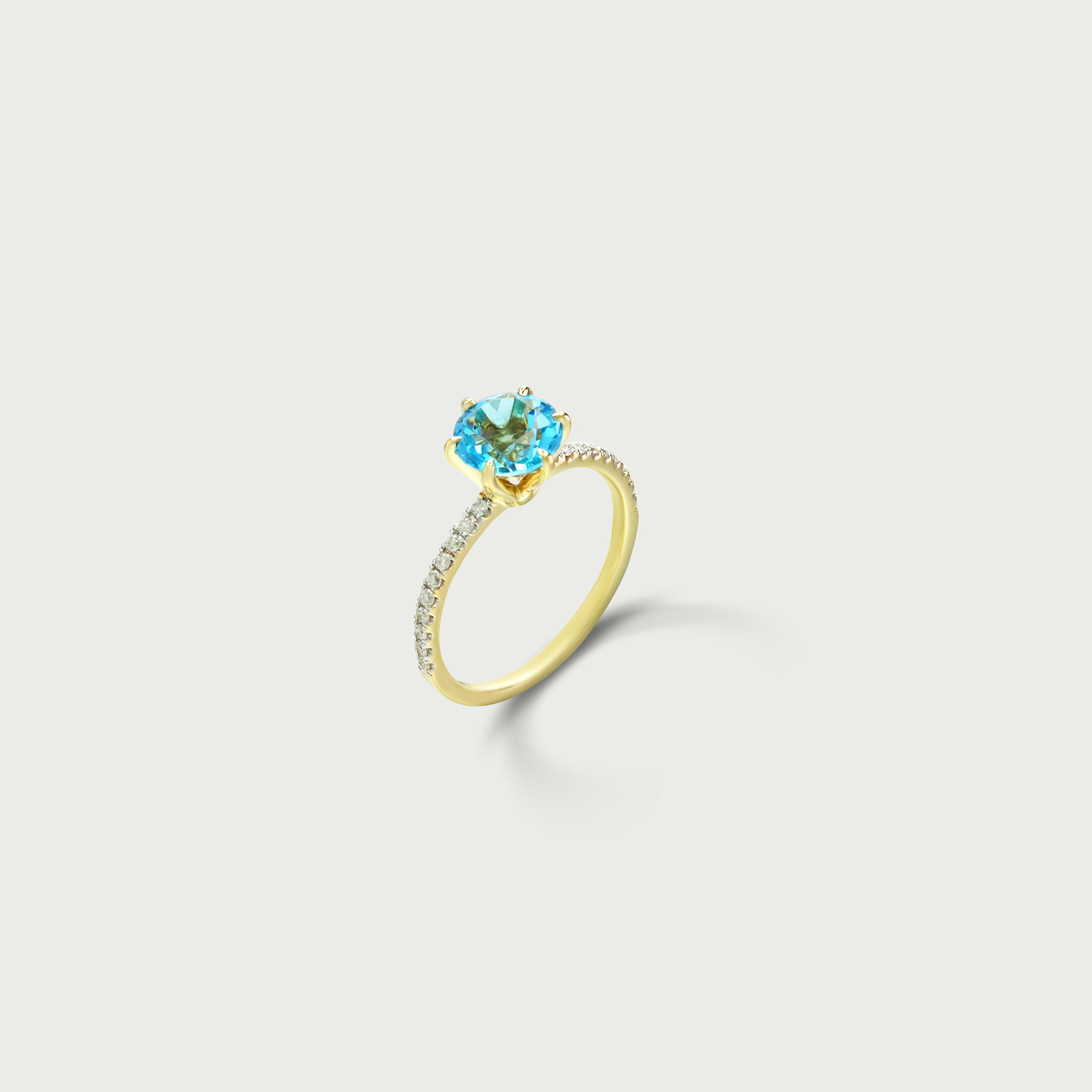 Embrace You Blue Topaz Solitaire Ring