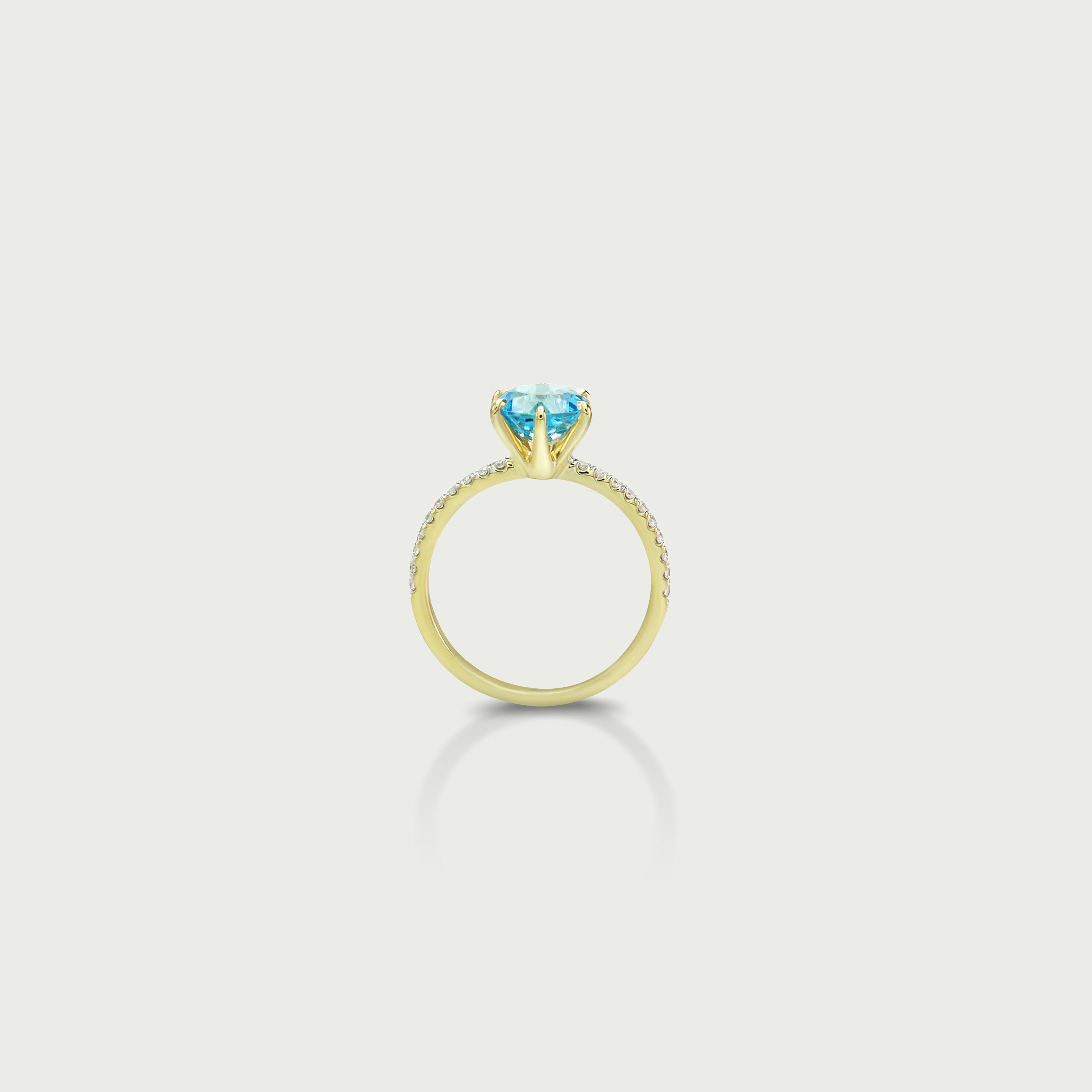 Embrace You Blue Topaz Solitaire Ring