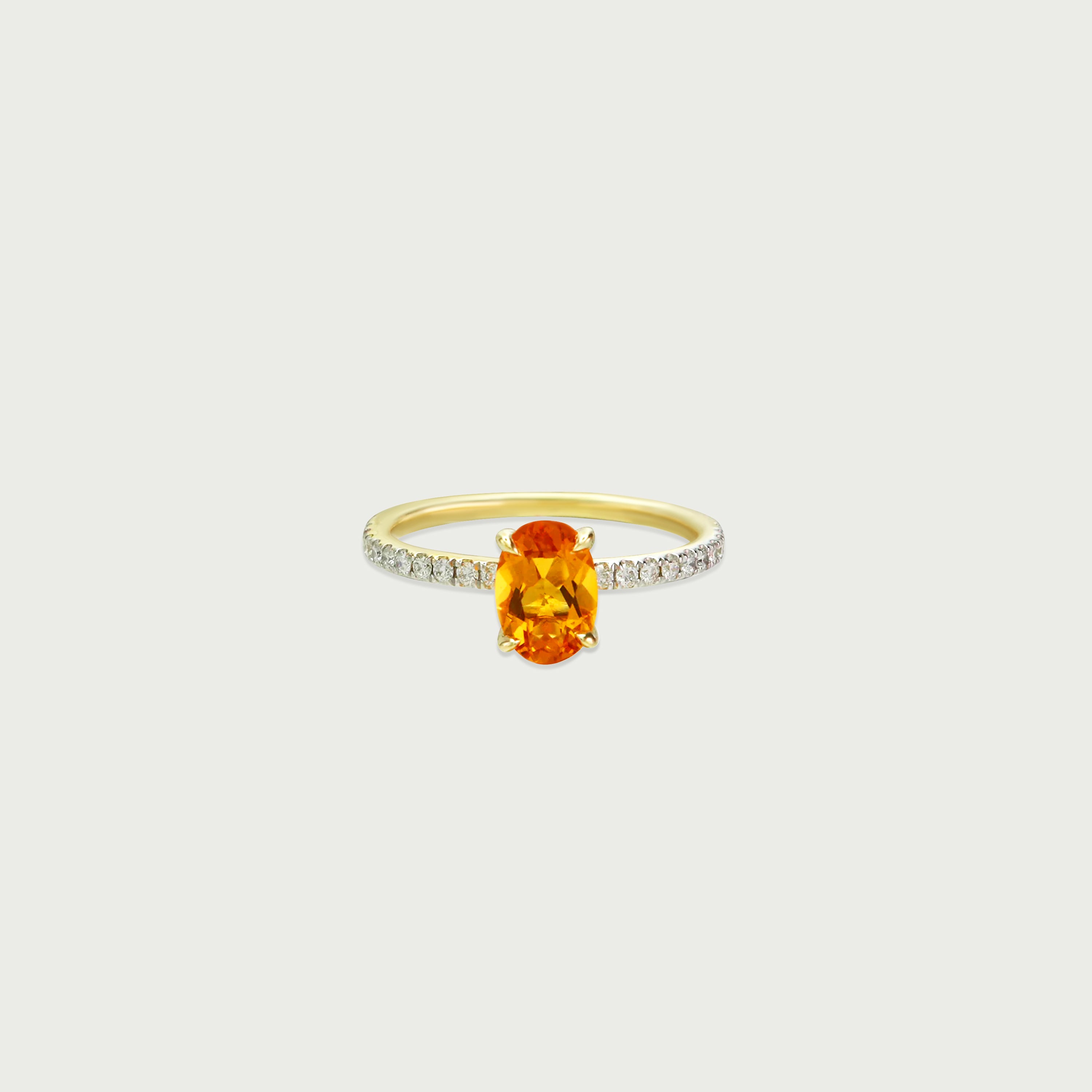 In Bloom Citrine Solitaire Ring