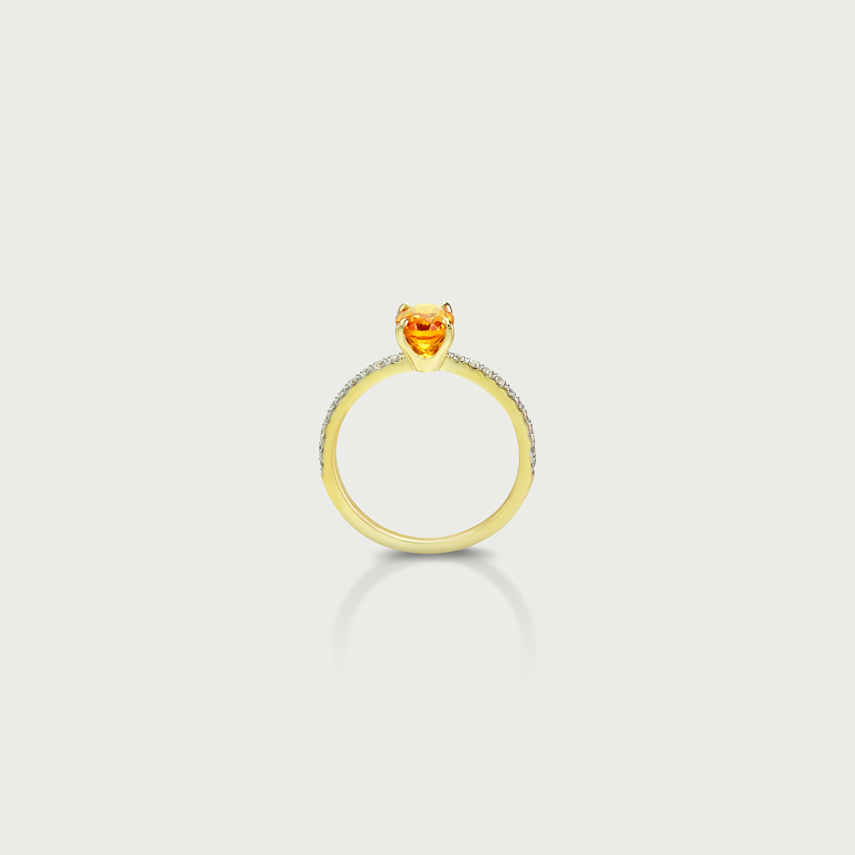 In Bloom Citrine Solitaire Ring