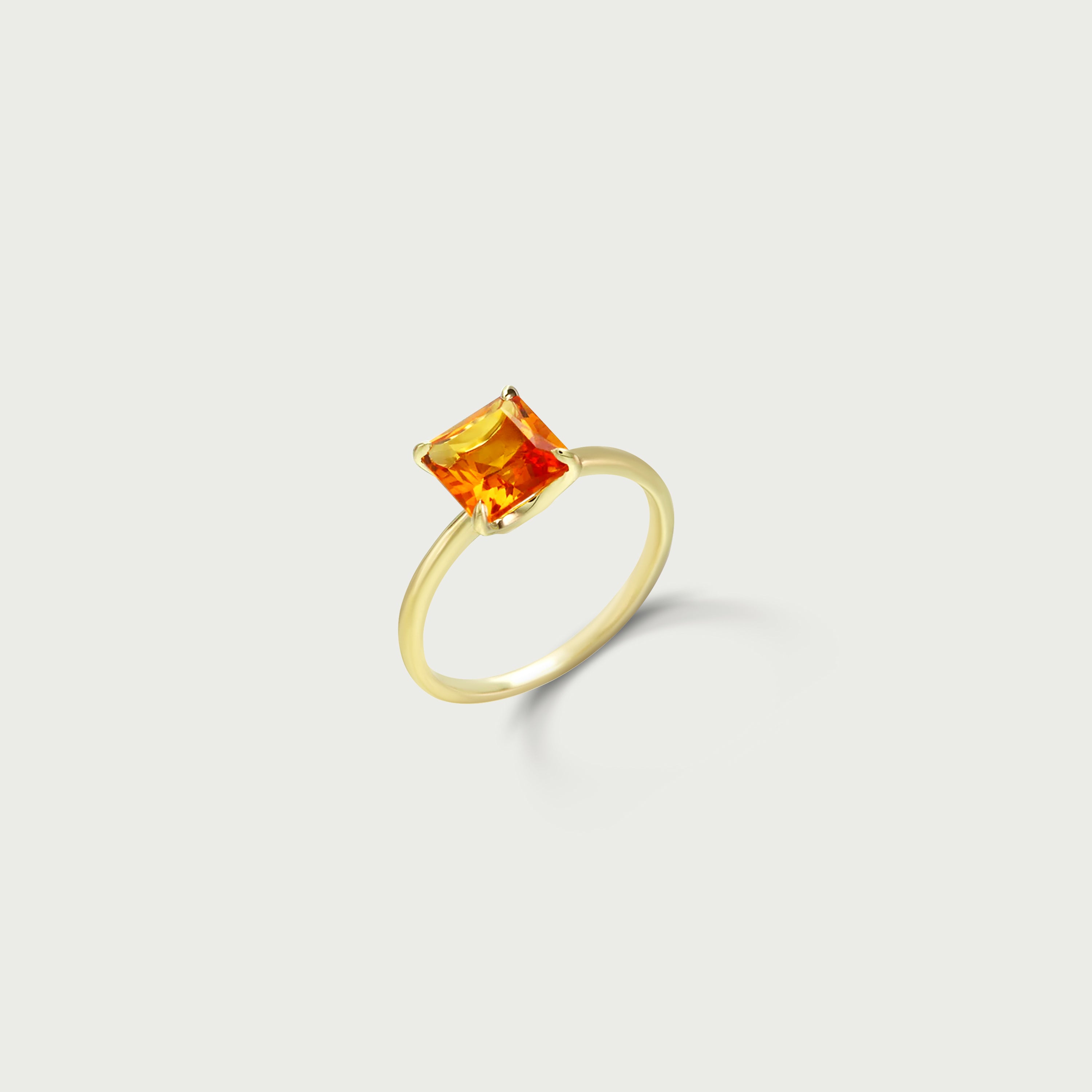 Shine Within Citrine Solitaire Ring