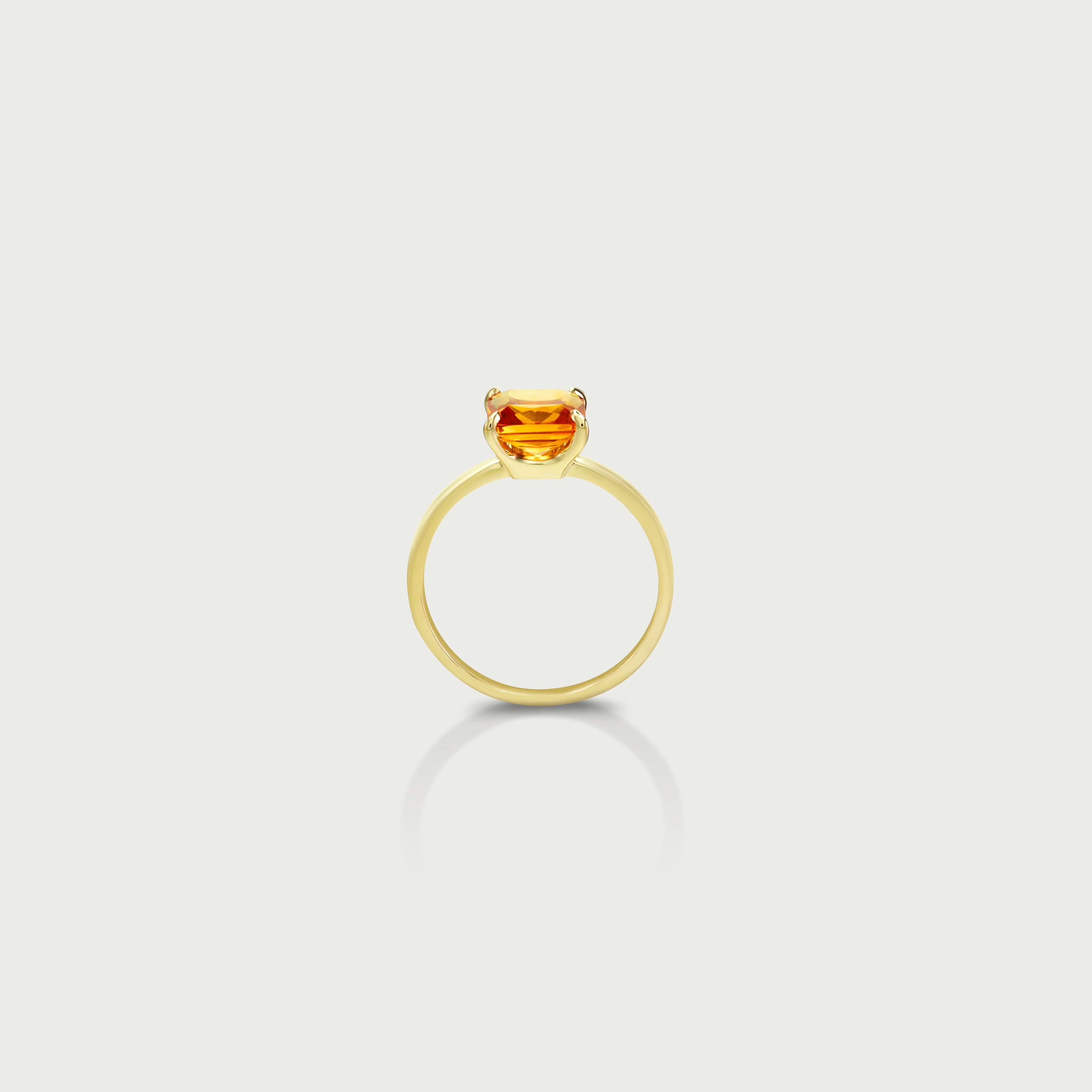 Shine Within Citrine Solitaire Ring