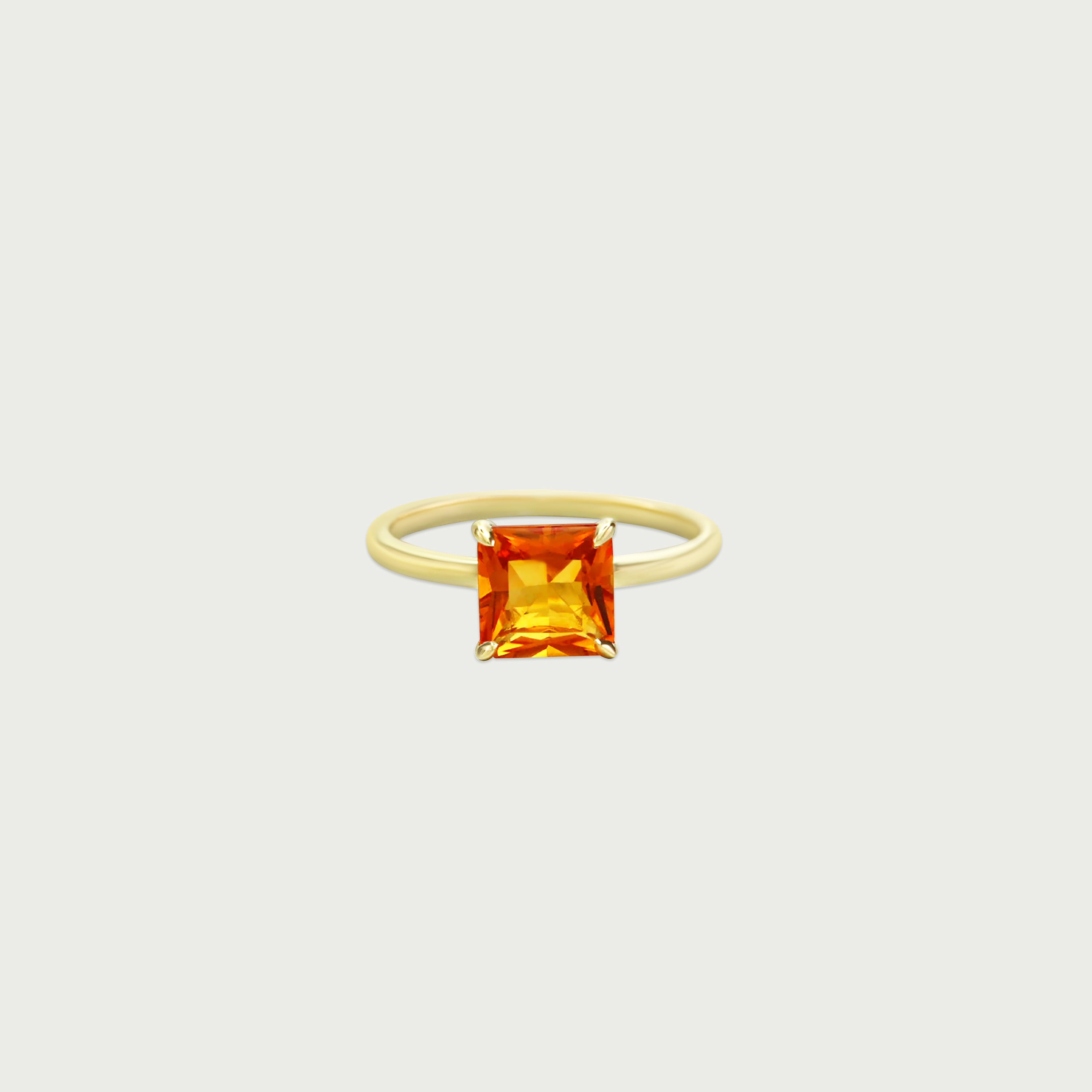 Shine Within Citrine Solitaire Ring