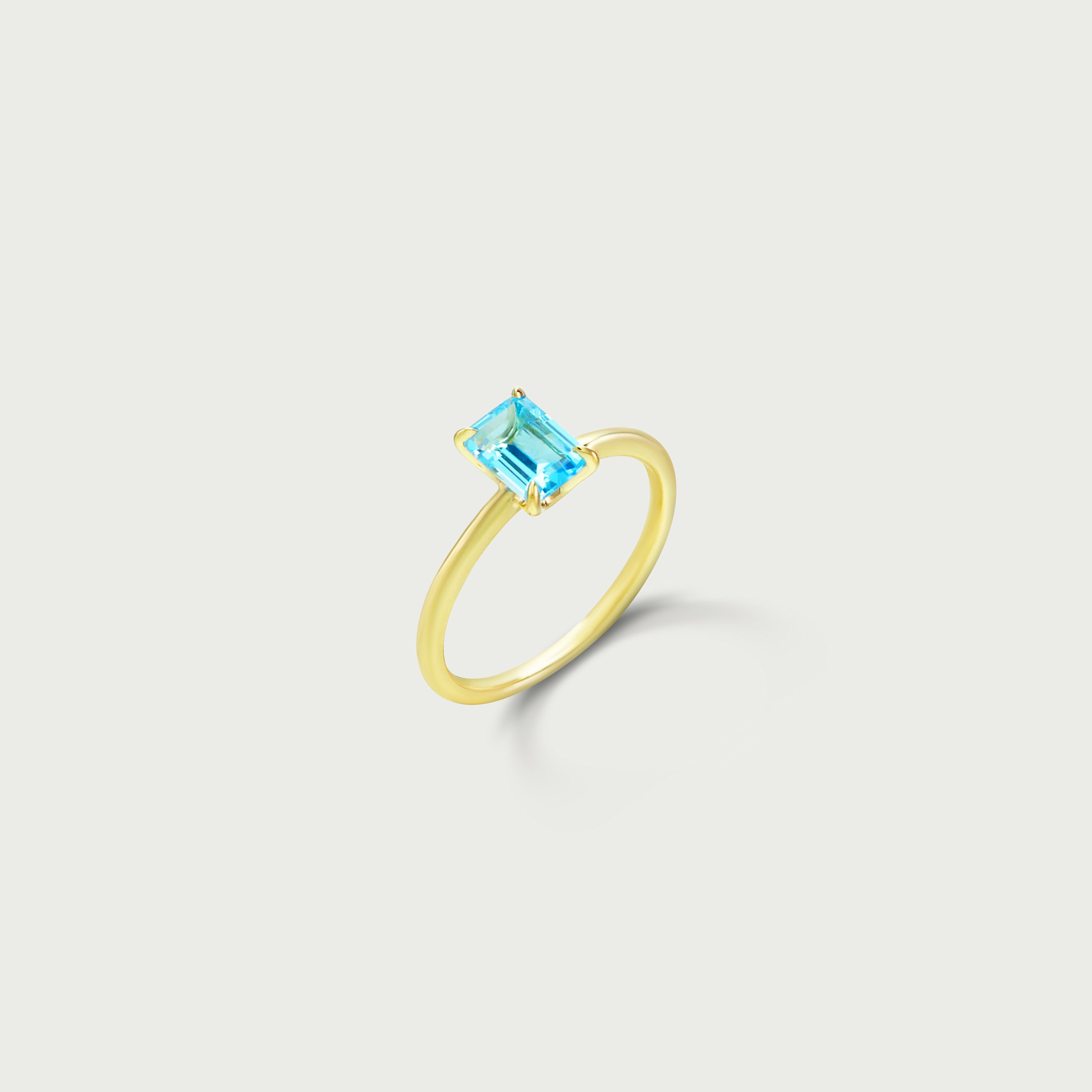 Dream Chaser Blue Topaz Solitaire Ring