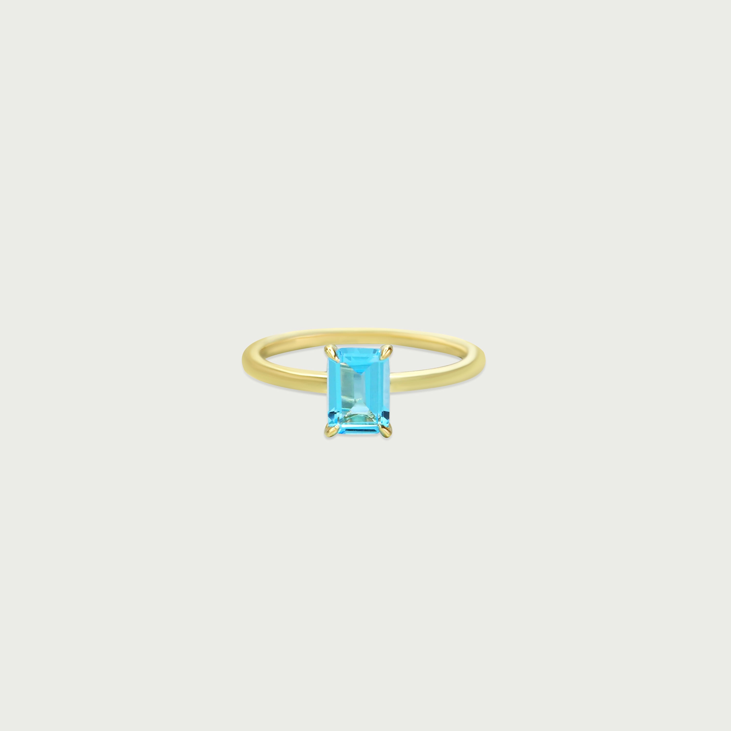 Dream Chaser Blue Topaz Solitaire Ring