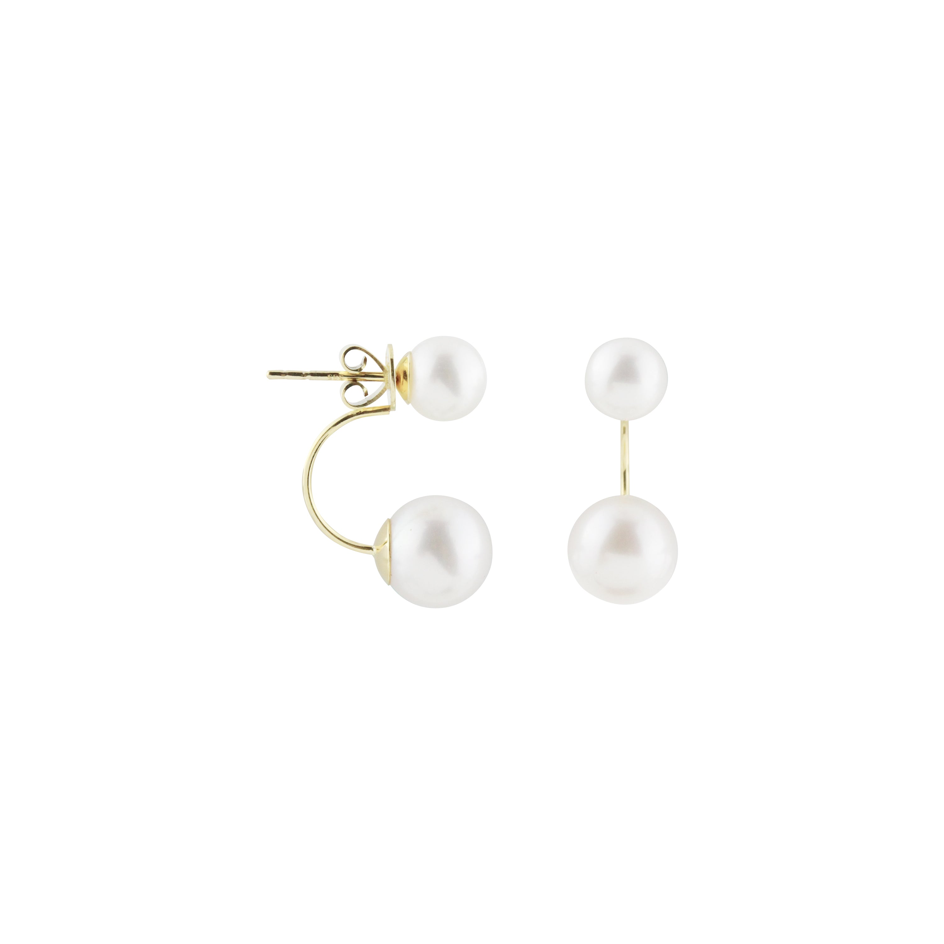 High Tide Two Pearl Earrings