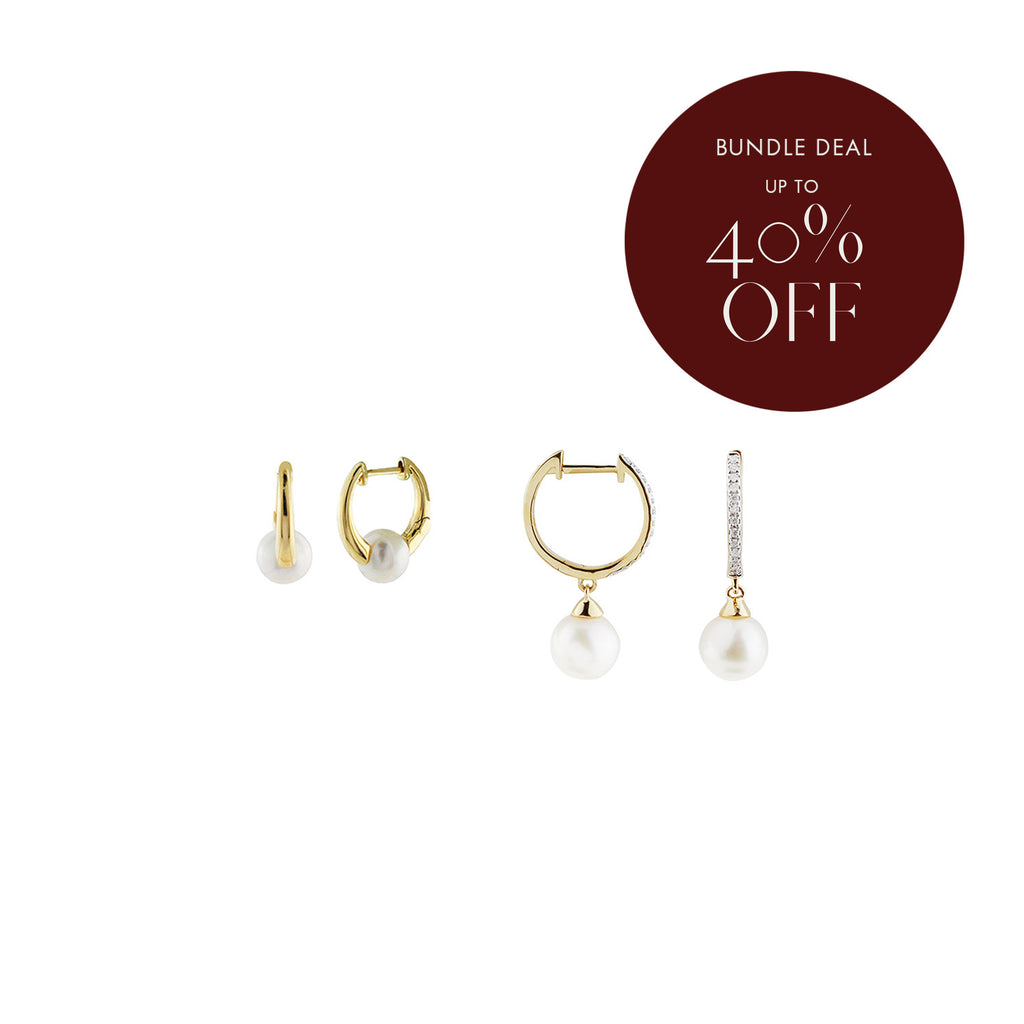 Mom and Me: Itty Bitty Pearl Hoop Earrings