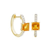 Chic Enough For Me Citrine Hoop Earrings