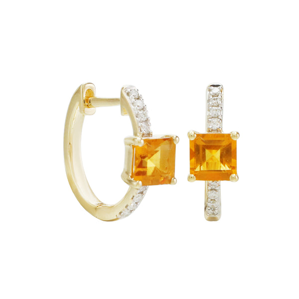 Chic Enough For Me Citrine Hoop Earrings