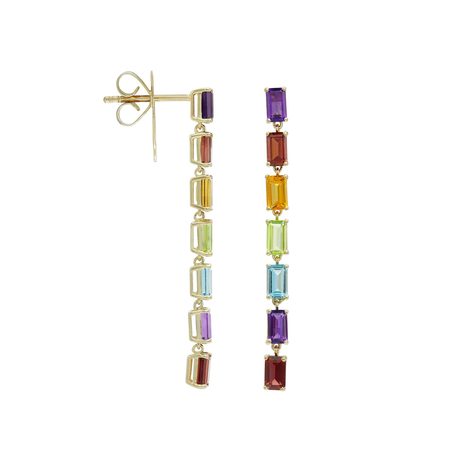 Ready Set Glow Rainbow Dangling Earrings
