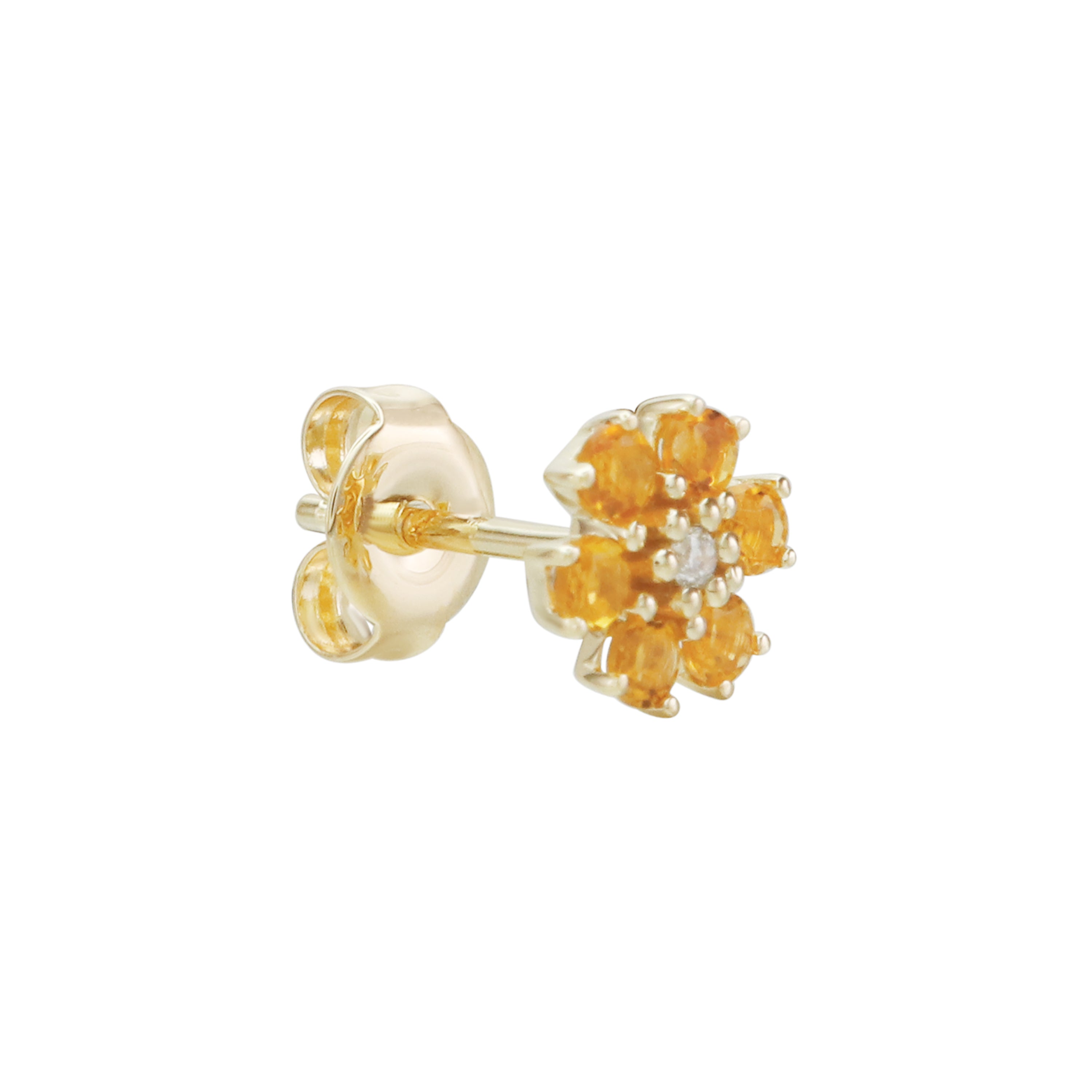 Just Be Yourself Floral Gemstone Stud Earrings