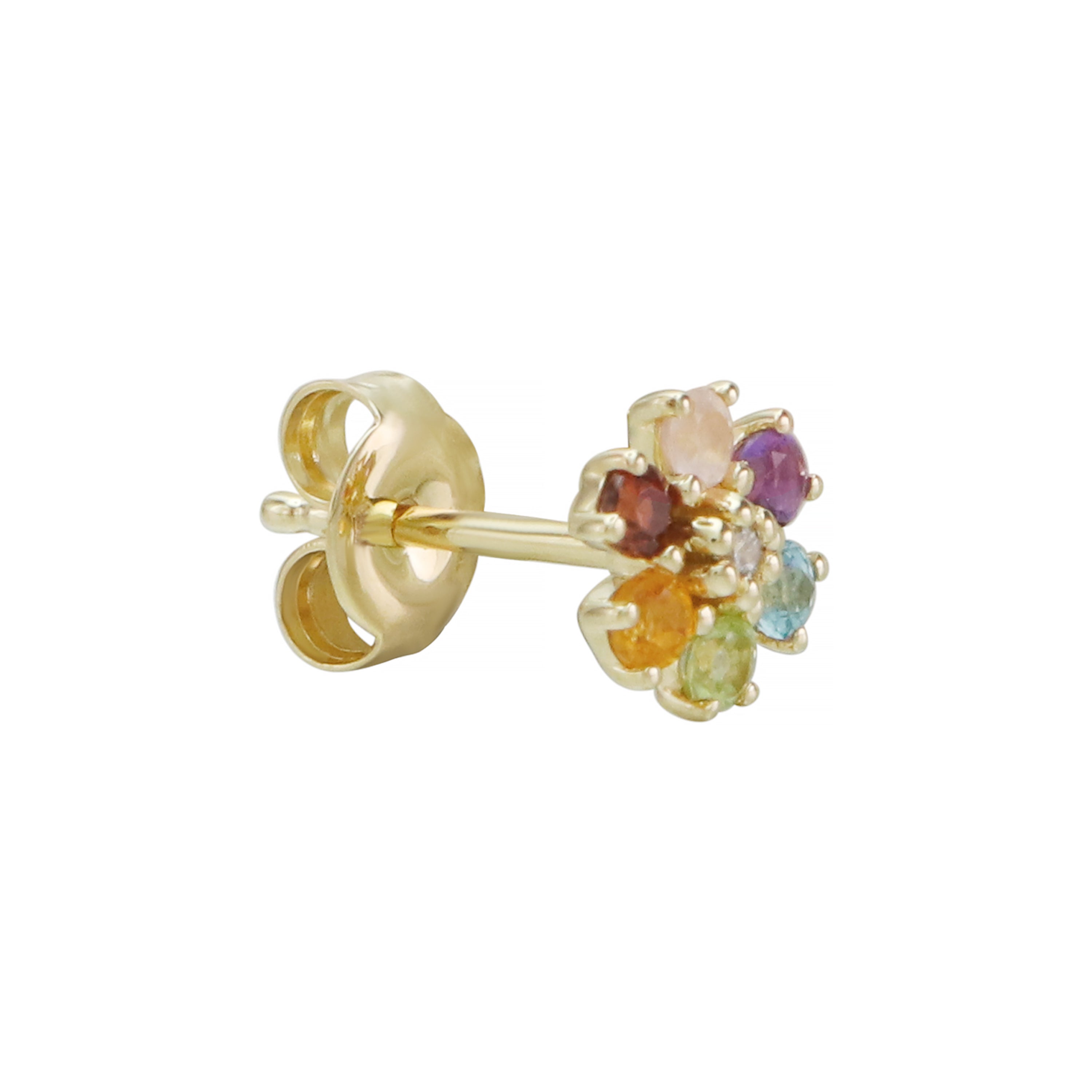 Just Be Yourself Floral Gemstone Stud Earrings