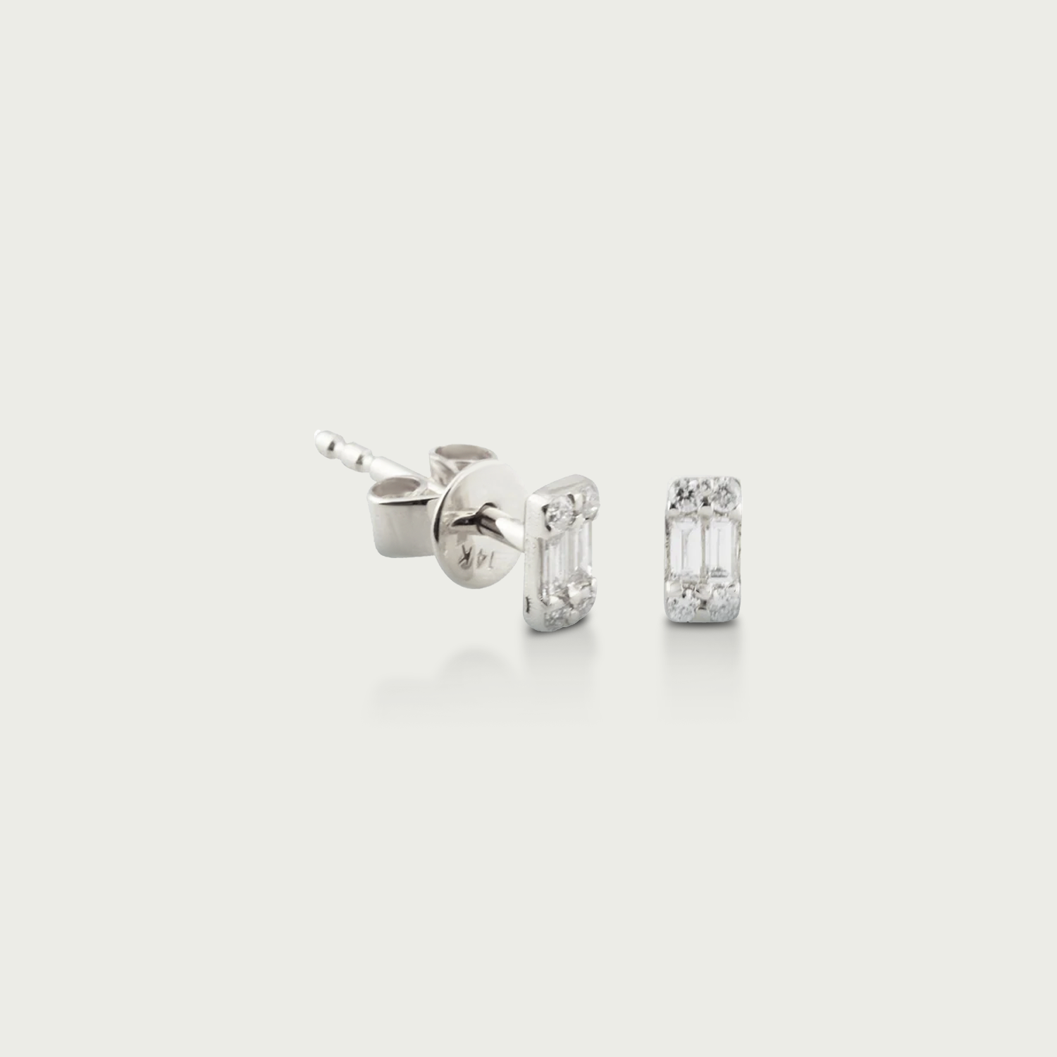 Everything Is Crystal Clear Diamond Stud Earrings