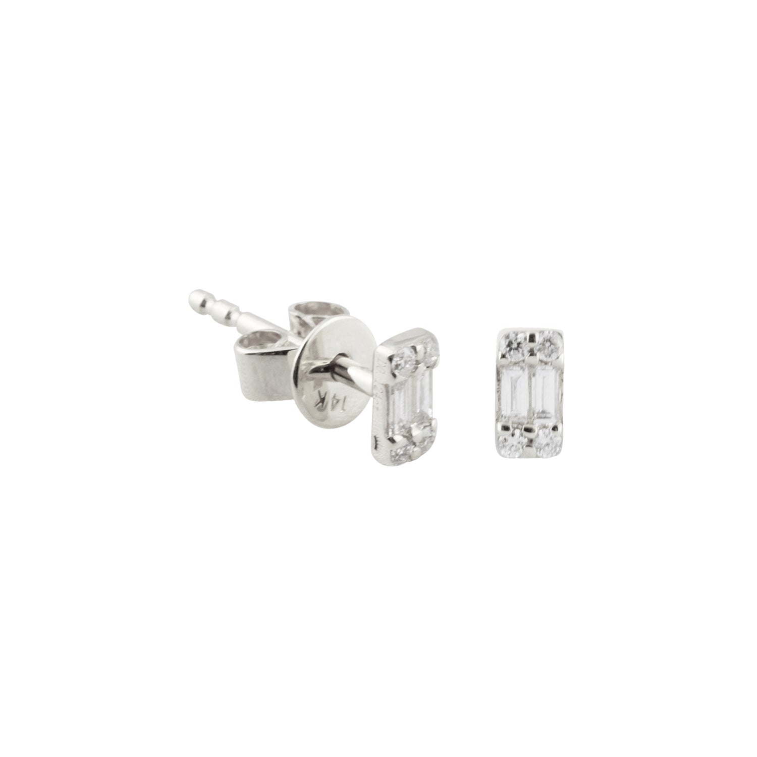 Everything Is Crystal Clear Diamond Stud Earrings