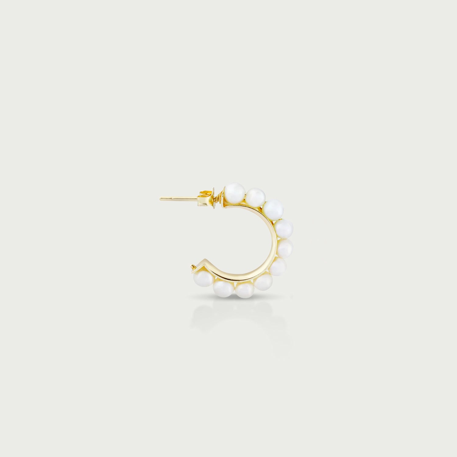 Ocean Muse Pearl Conch Hoop Earrings