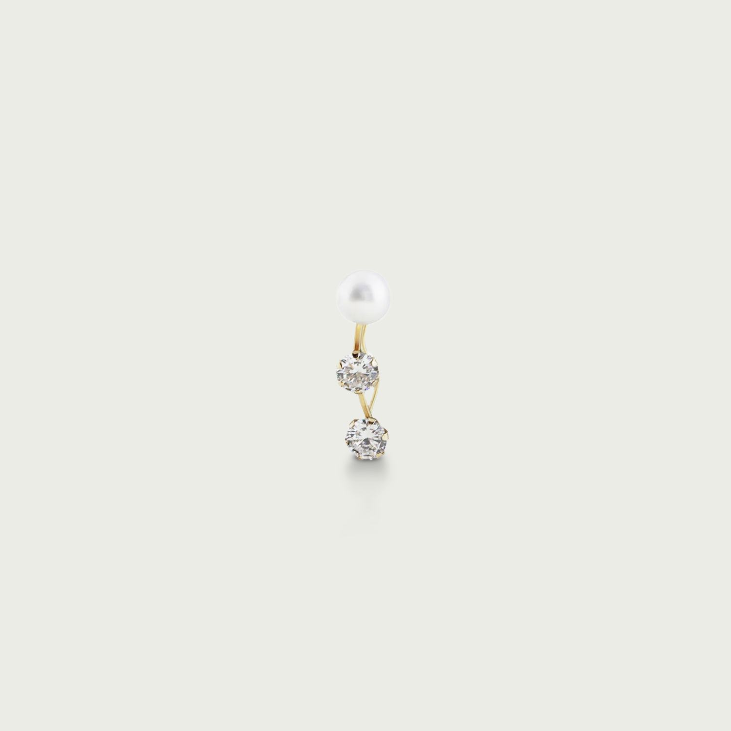Aqua Dream Pearl Crawler Earrings