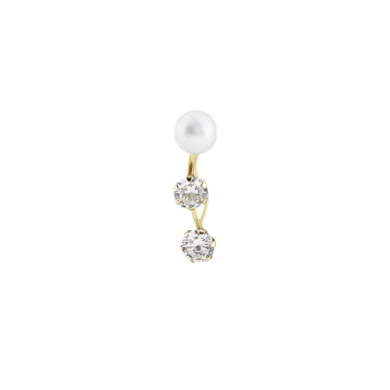 Aqua Dream Pearl Crawler Earrings