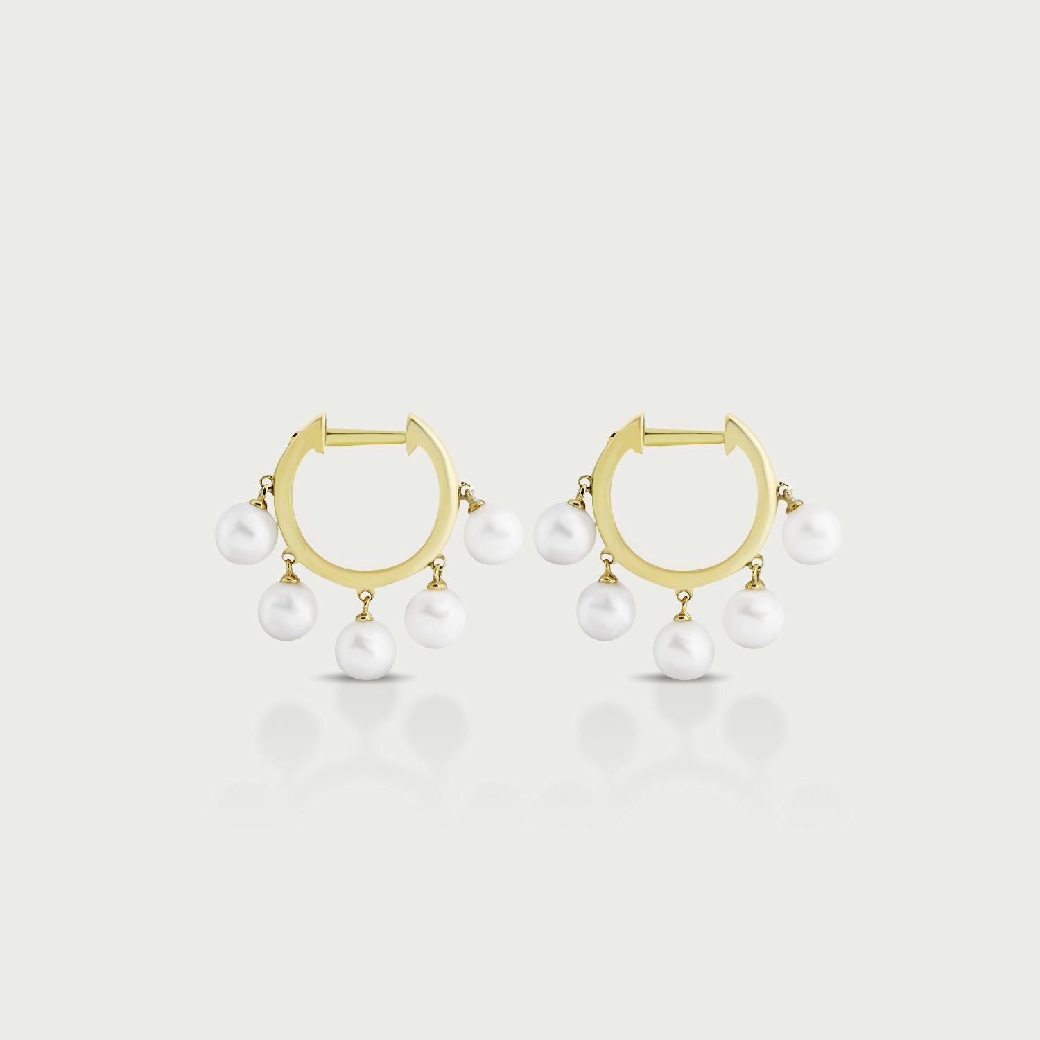 Sea Nymph Pearl Conch Dangling Hoop Earrings
