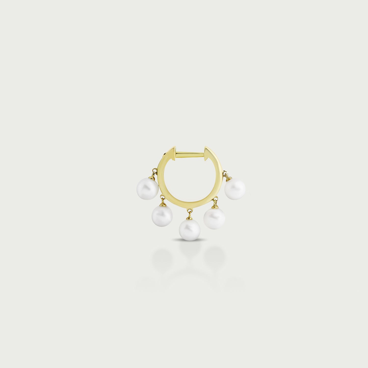 Sea Nymph Pearl Conch Dangling Hoop Earrings