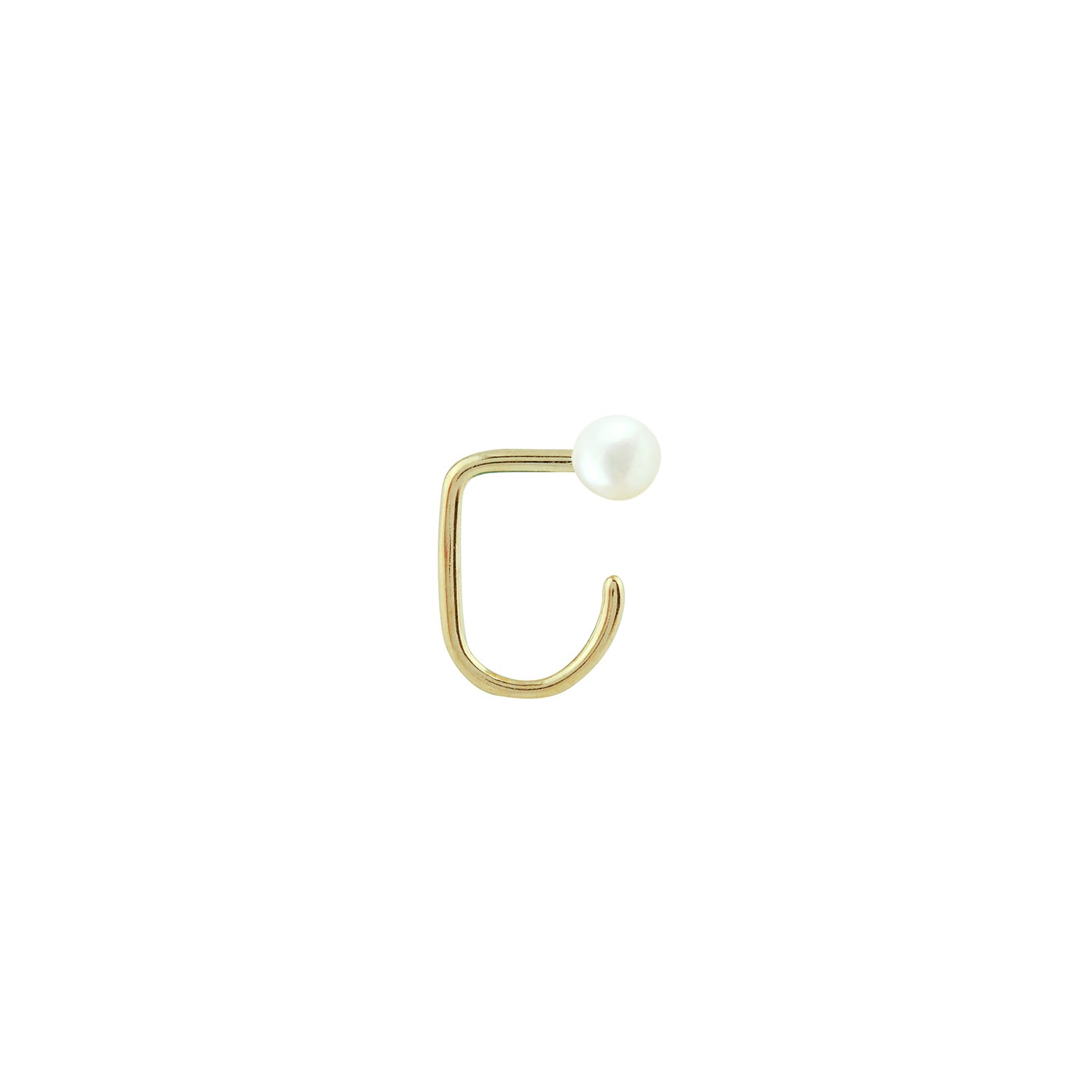 Mermaid's Glow Pearl Cuff Earrings