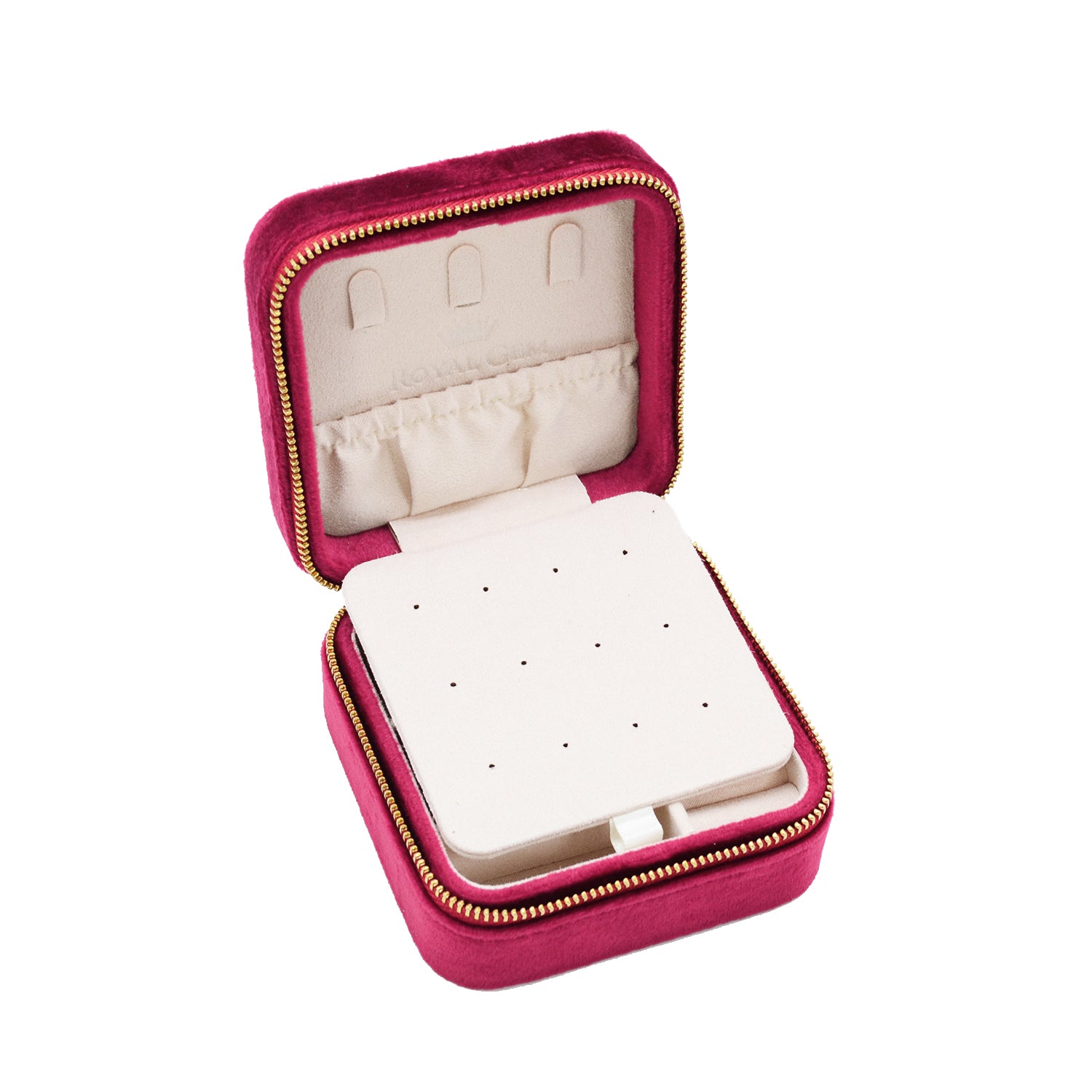 Royal Gem Red Velvet Jewelry Box