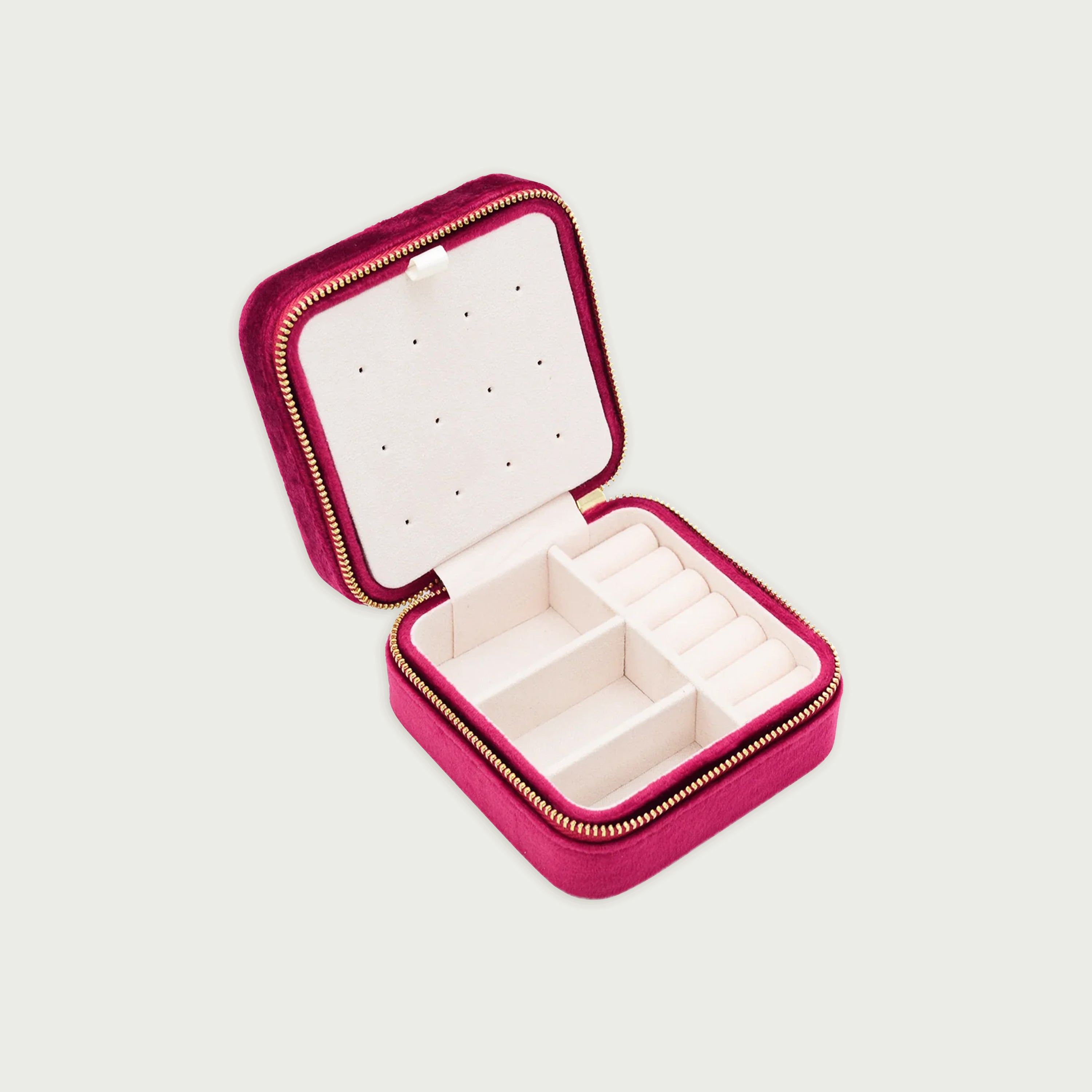 Royal Gem Red Velvet Jewelry Box