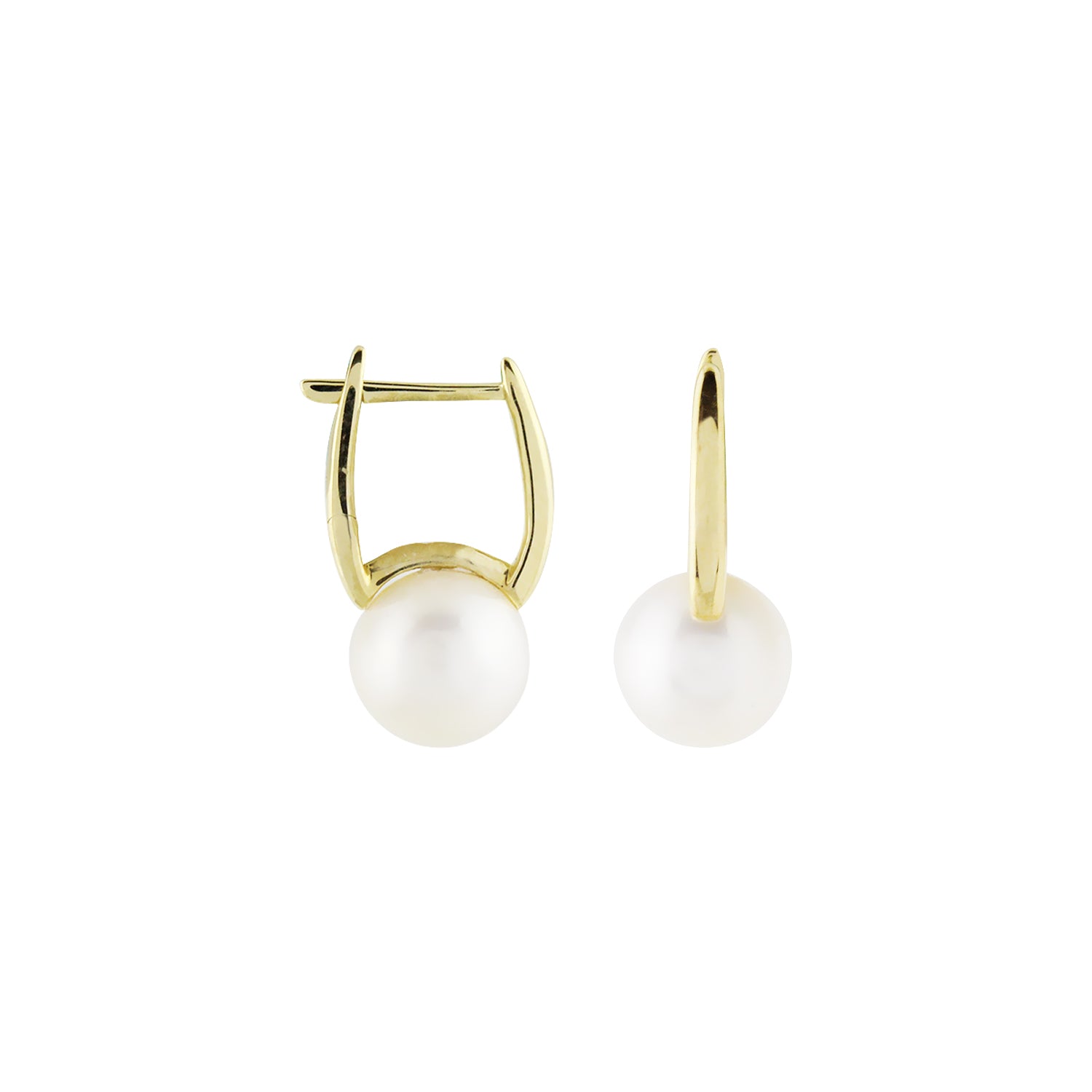 Radiant Haze Pearl Hoop Earrings
